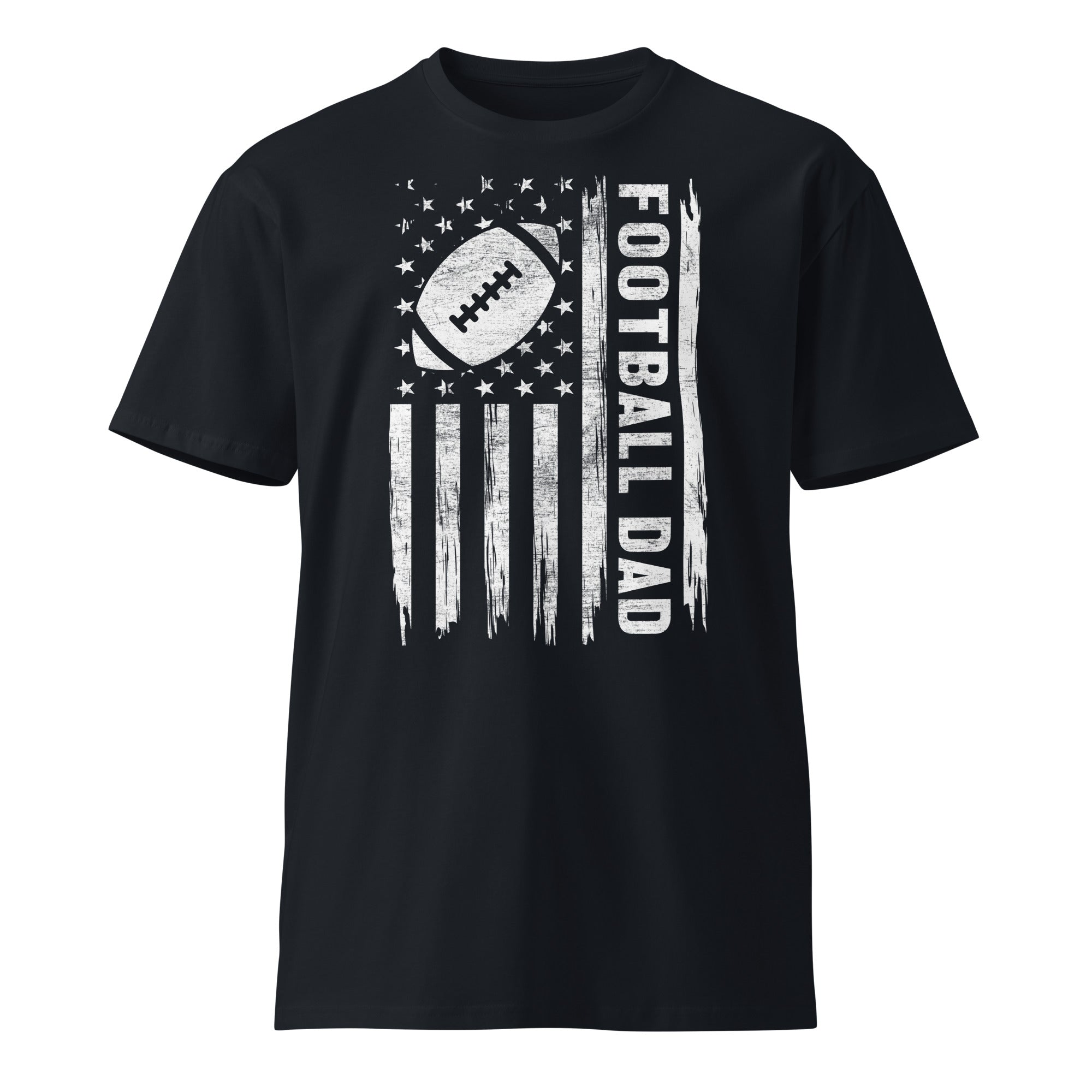 Football Dad American Flag Unisex Cotton T-Shirt