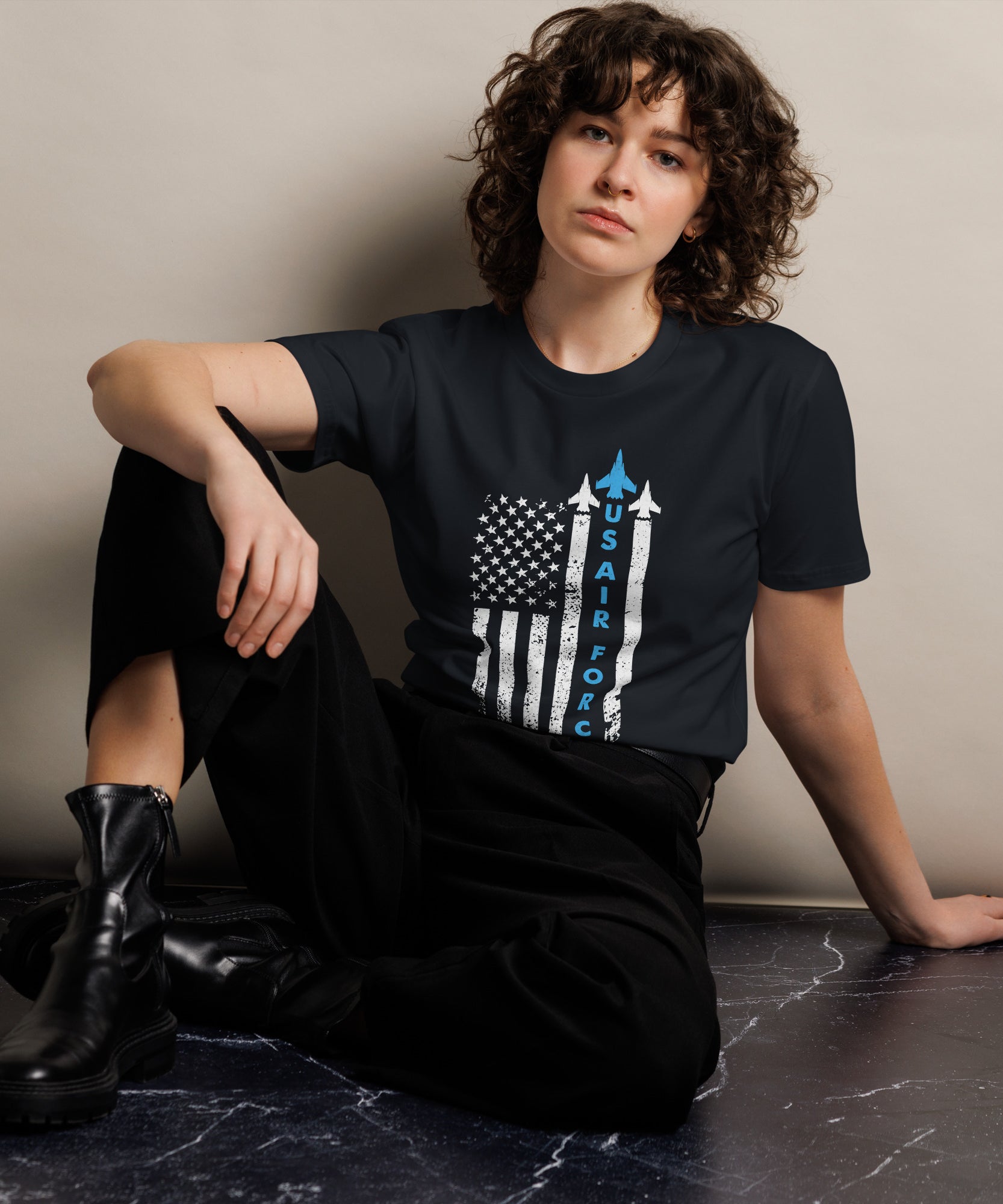 US Air Force Patriotic Cotton Unisex T-Shirt | Gallory Hive
