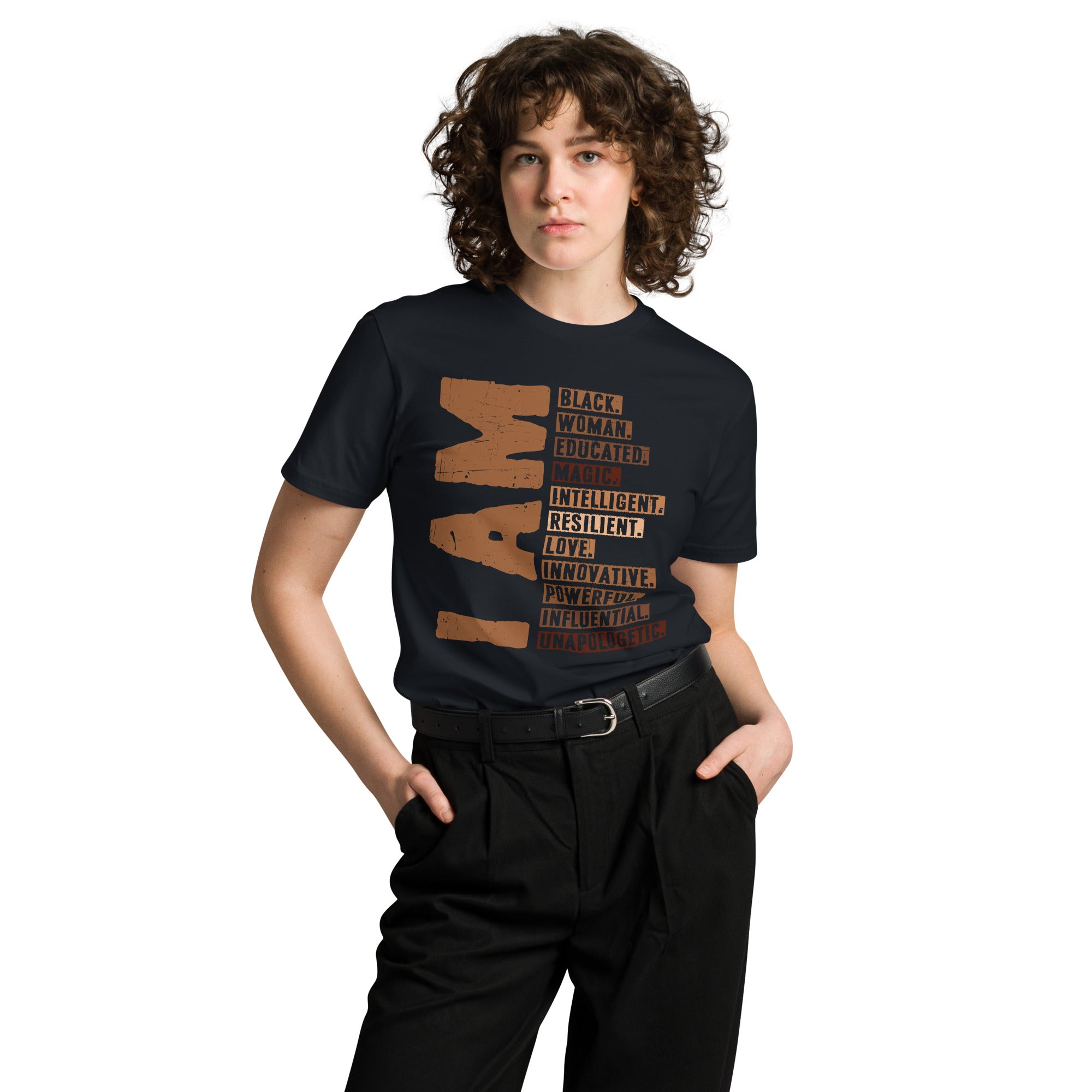 Powerful Black Woman Quote Premium Cotton T-Shirt | Gallory Hive