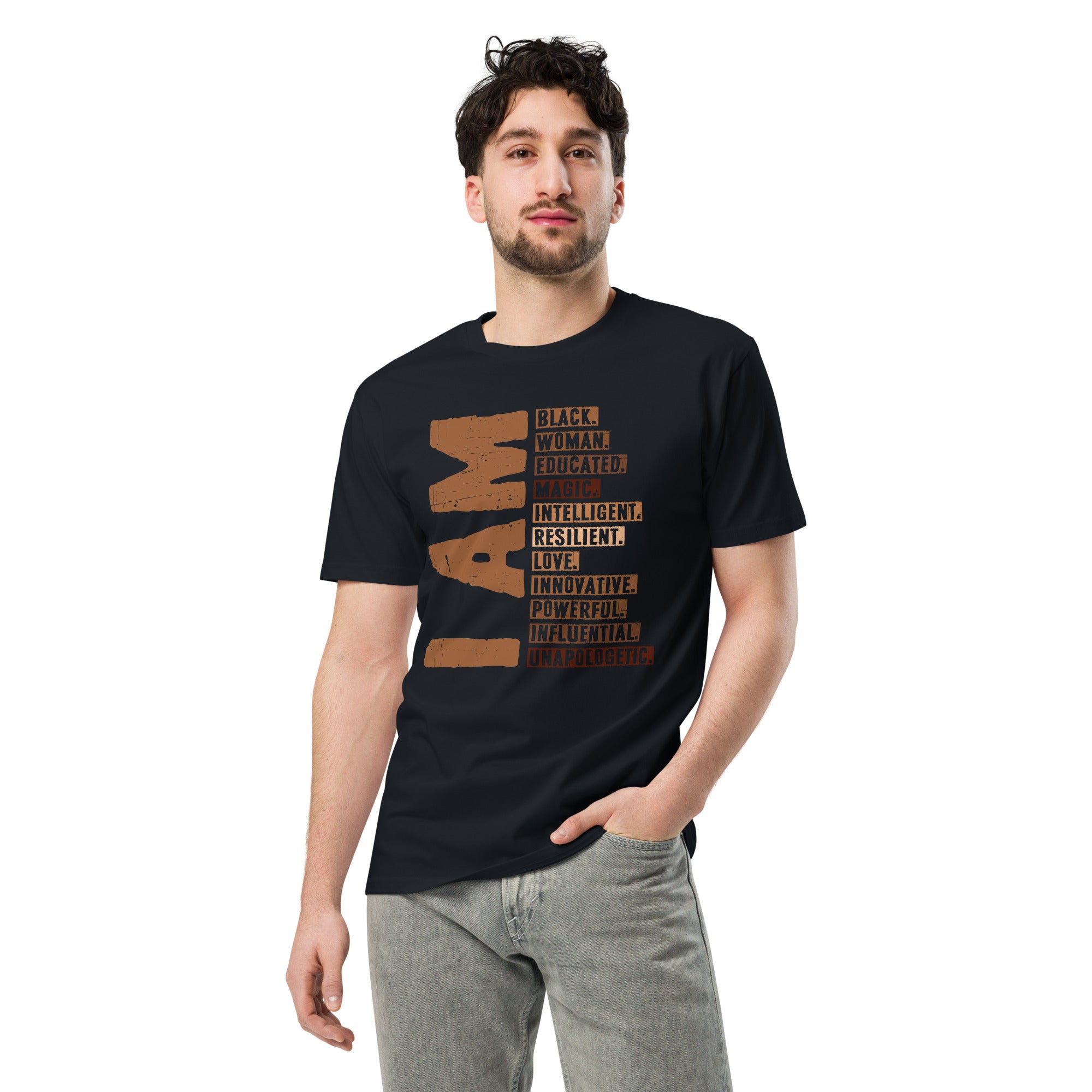 Powerful Black Woman Quote Premium Cotton T-Shirt | Gallory Hive