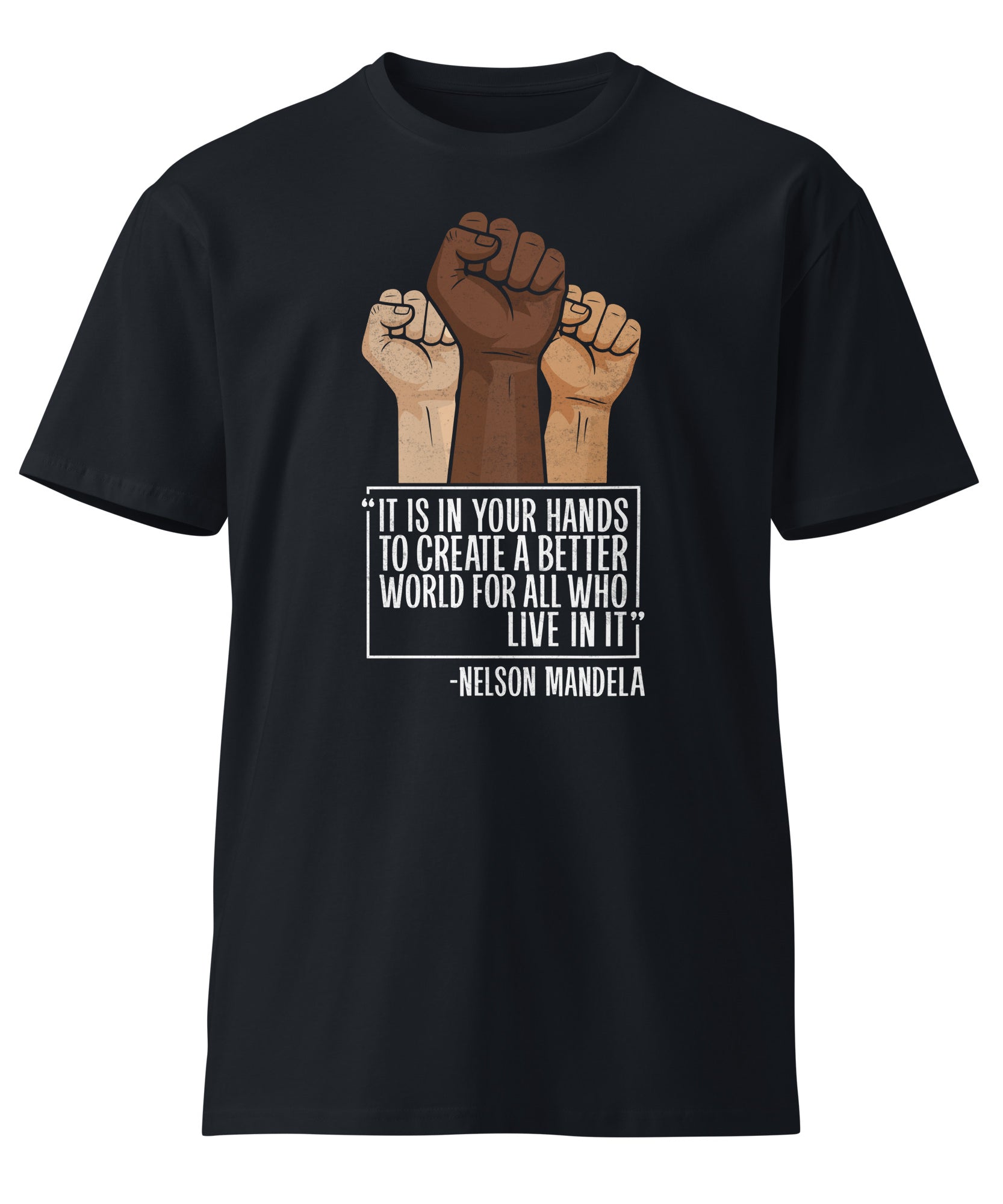 Mandela Inspirational Unisex Premium Cotton T-Shirt | Gallory Hive