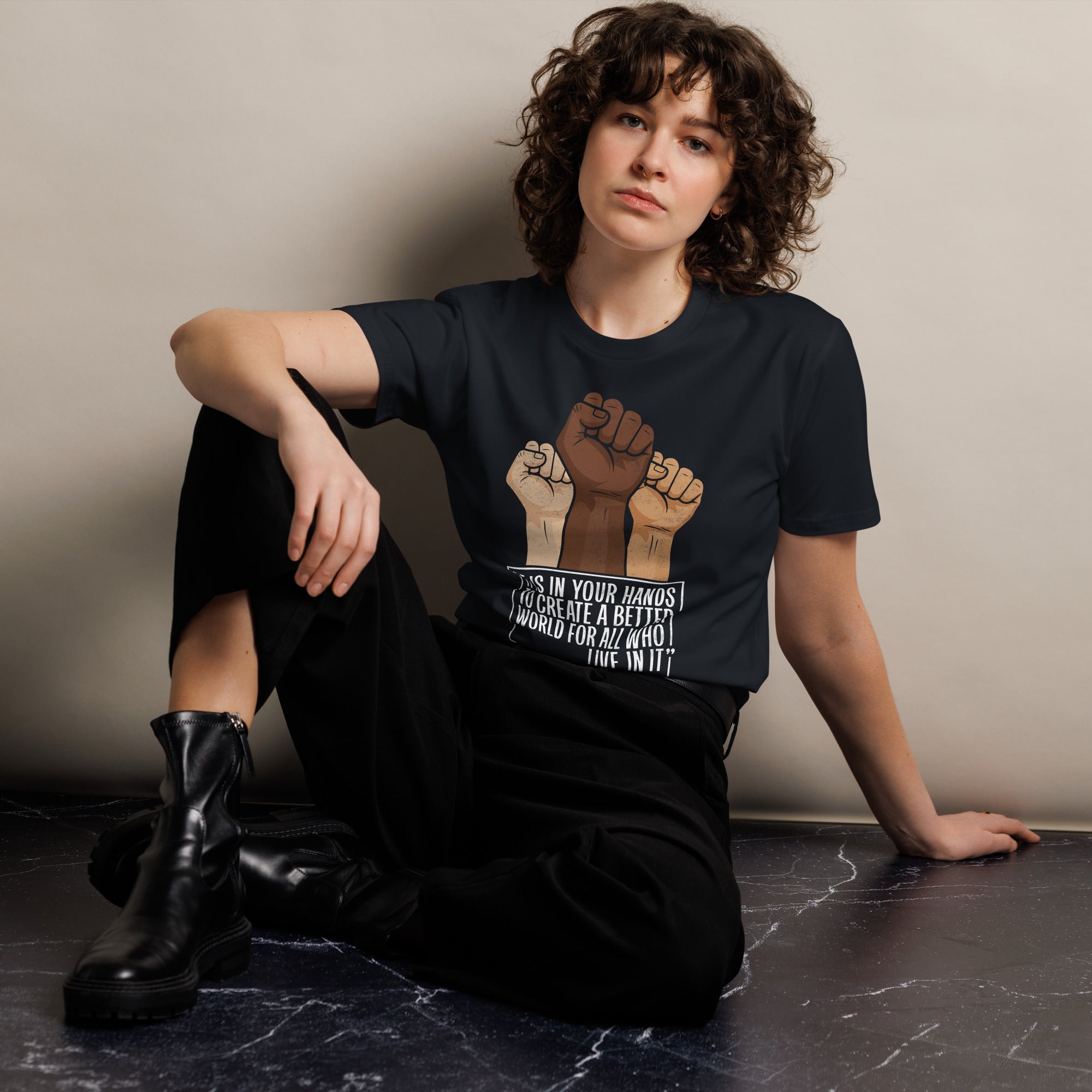 Mandela Inspirational Unisex Premium Cotton T-Shirt | Gallory Hive