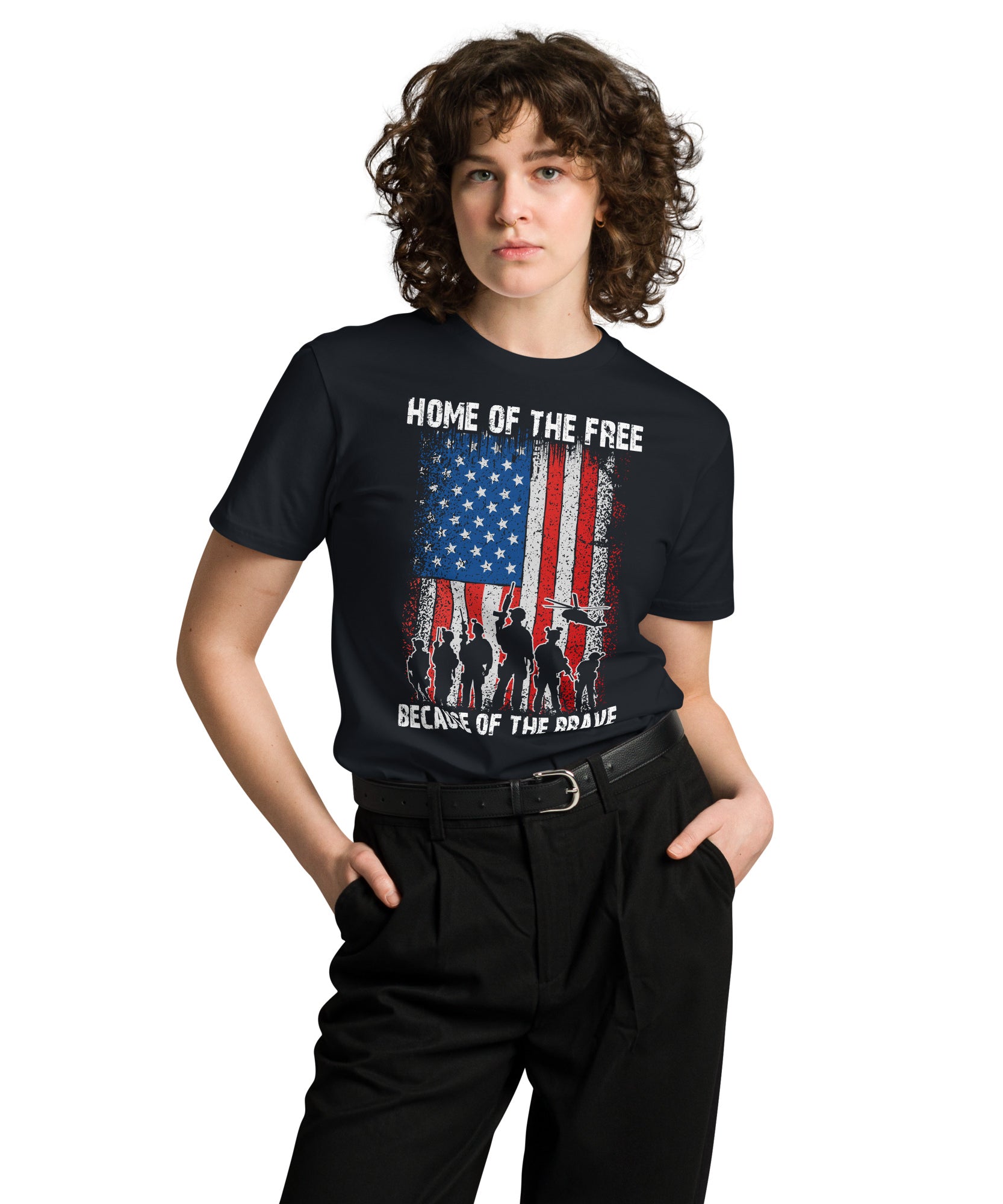 American Freedom Soldier Graphic Premium T-Shirt | Gallory Hive