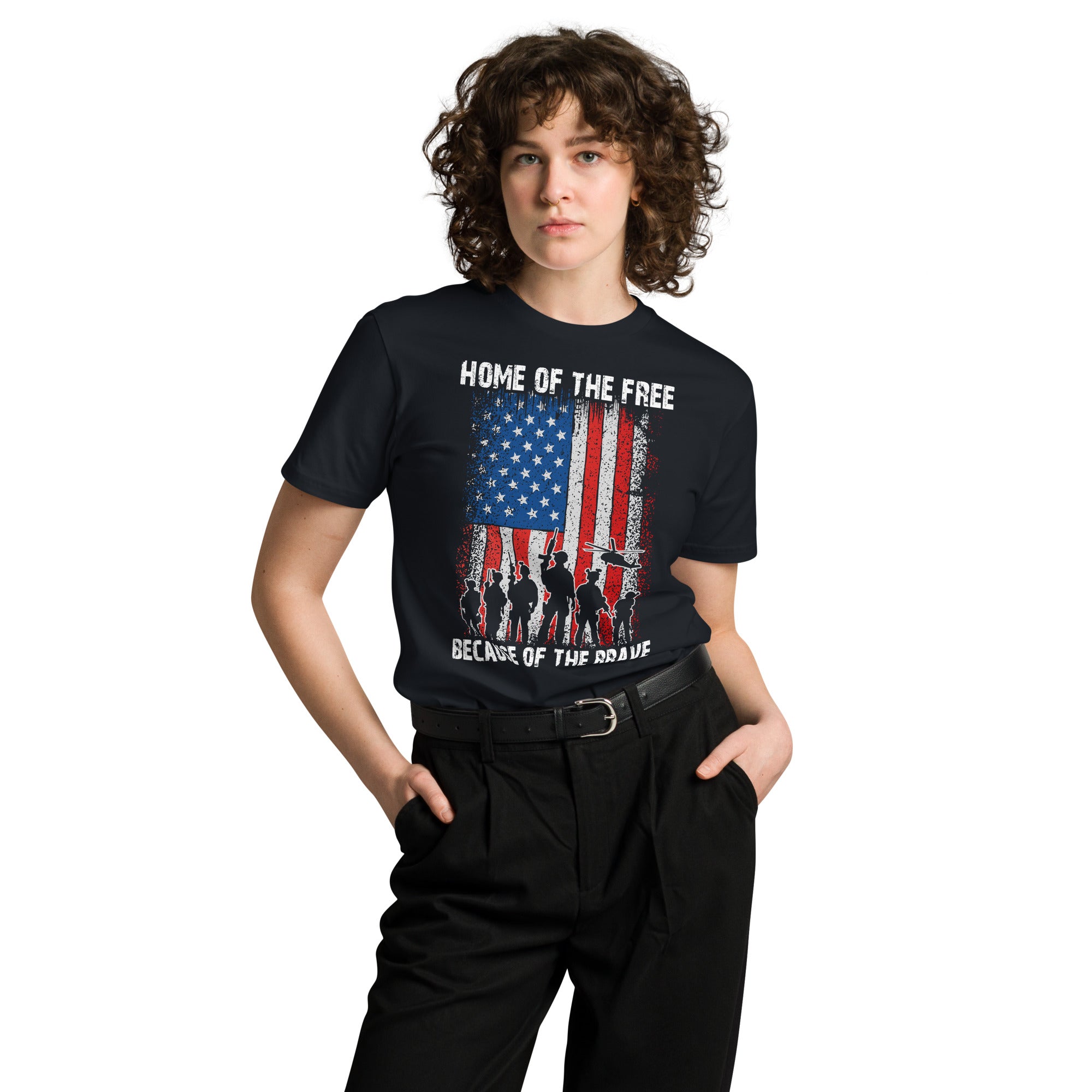 American Freedom Soldier Graphic Premium T-Shirt | Gallory Hive