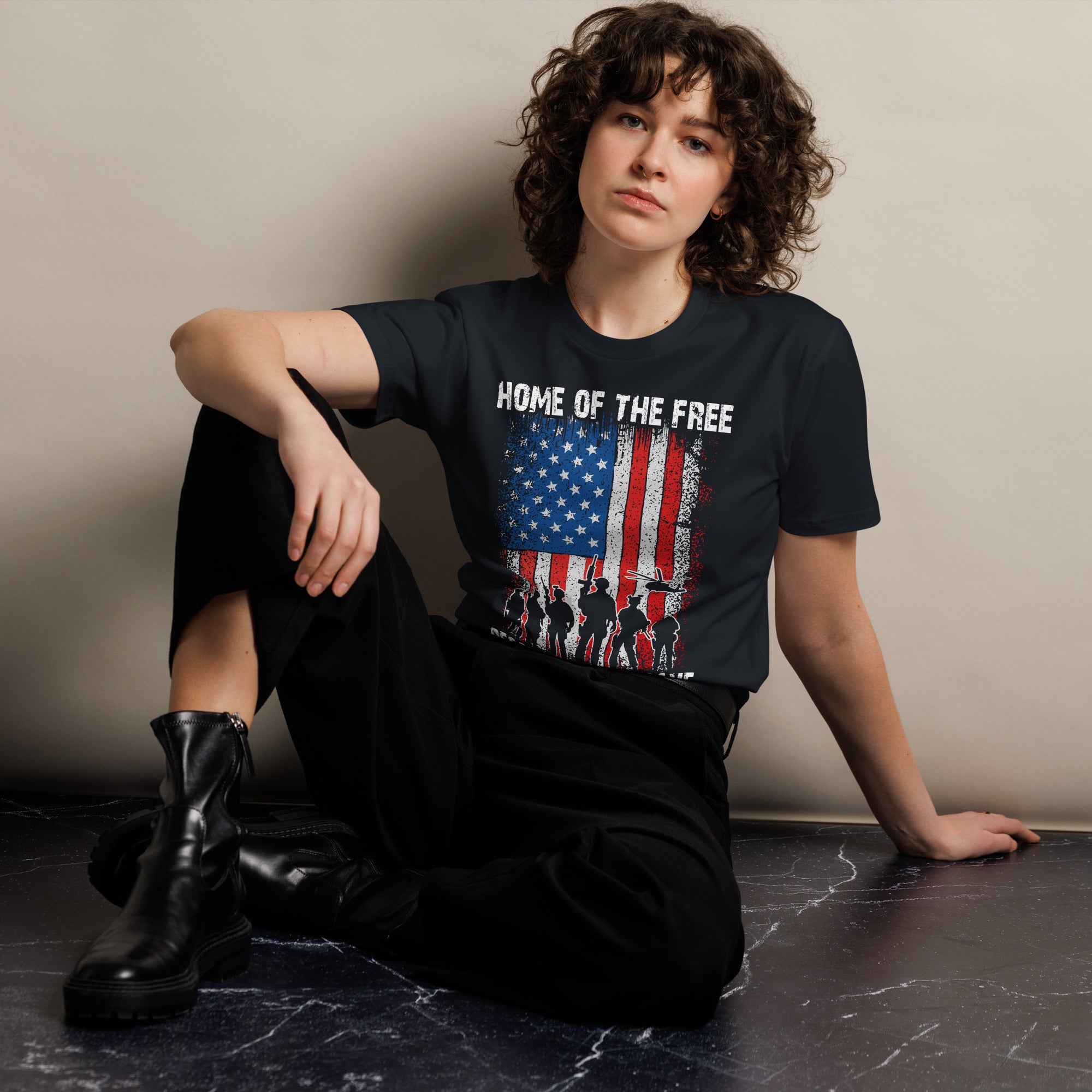 American Freedom Soldier Graphic Premium T-Shirt | Gallory Hive