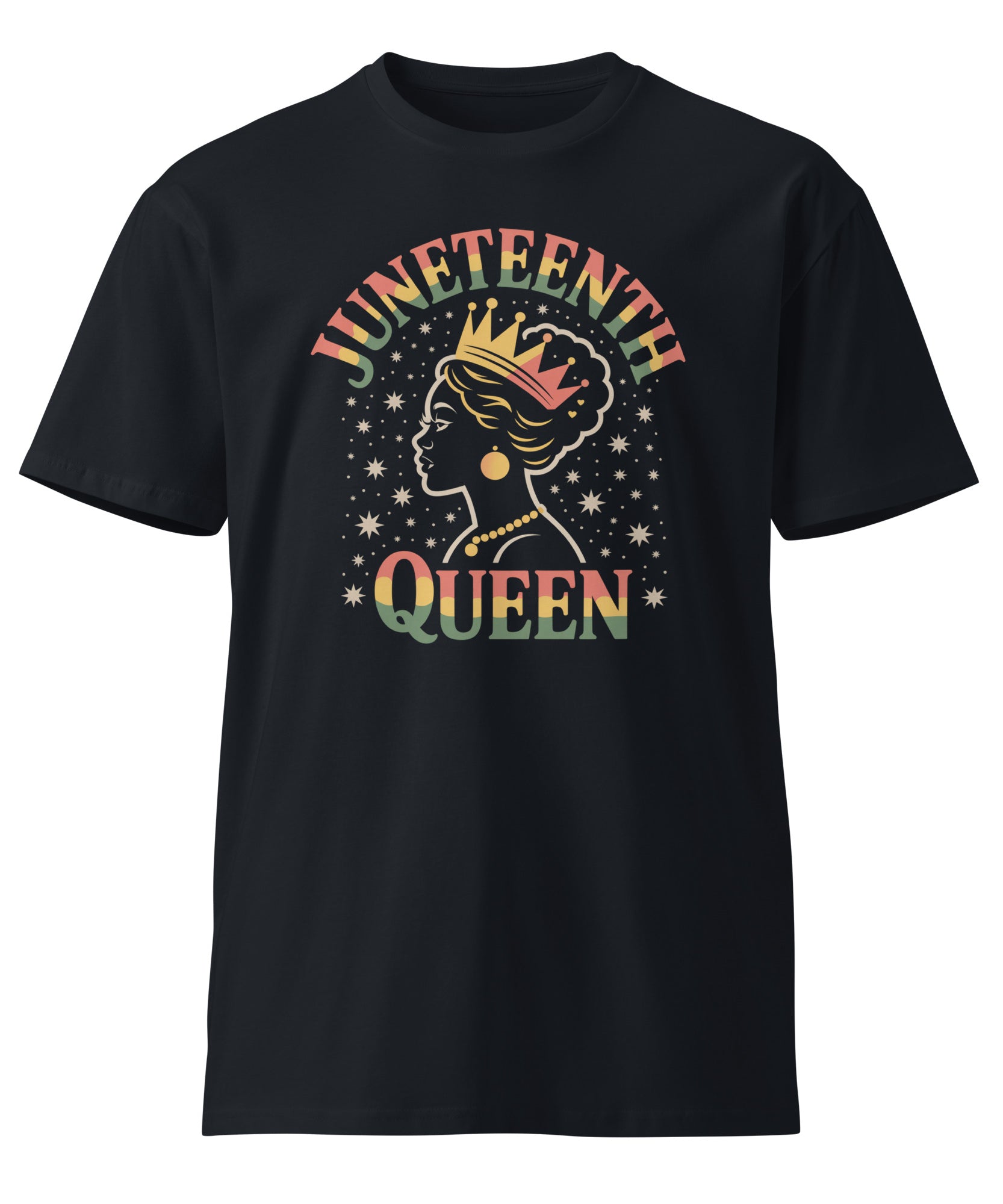 Juneteenth Queen Crown Afro Graphic Unisex Premium T-Shirt | Gallory Hive