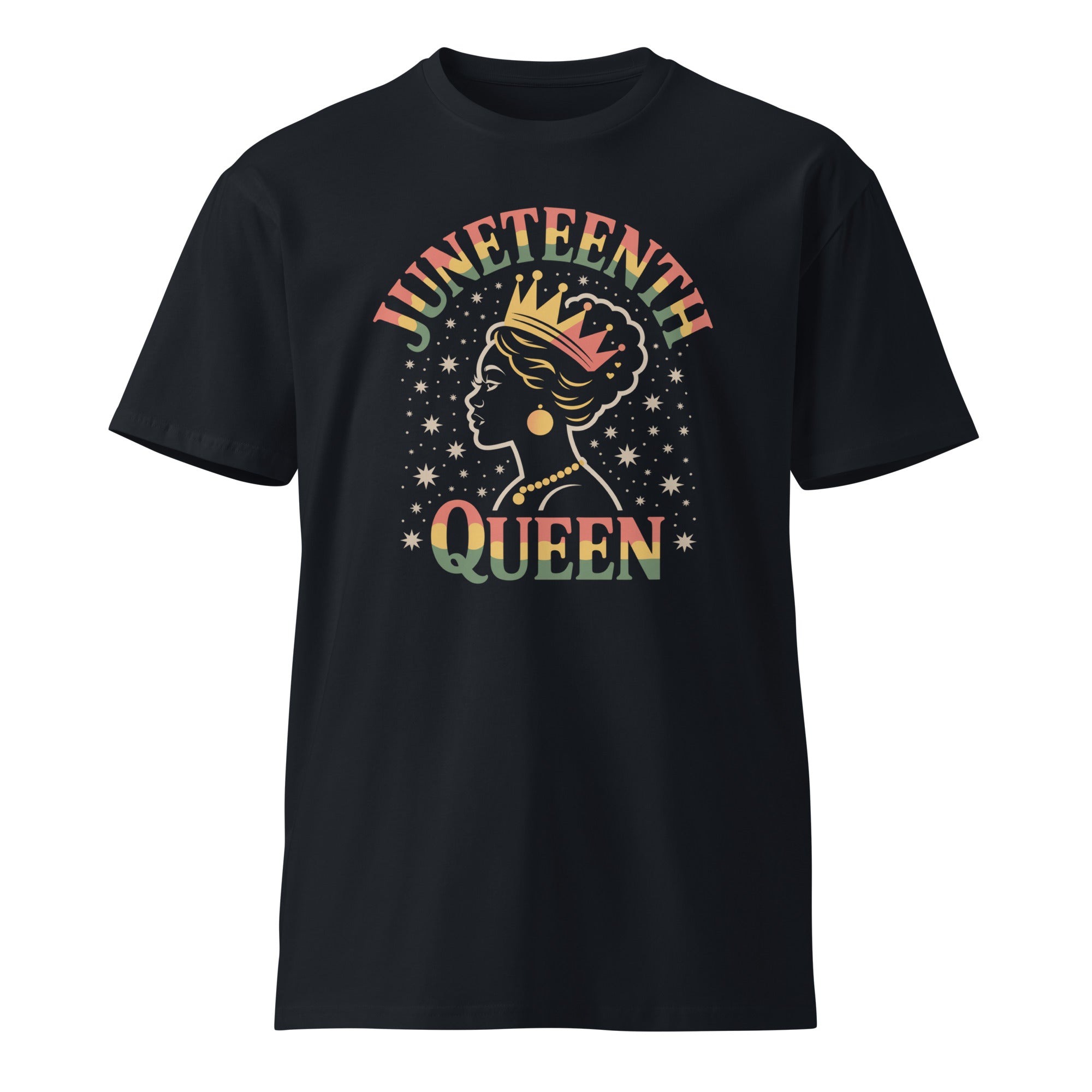 Juneteenth Queen Crown Afro Graphic Unisex Premium T-Shirt | Gallory Hive