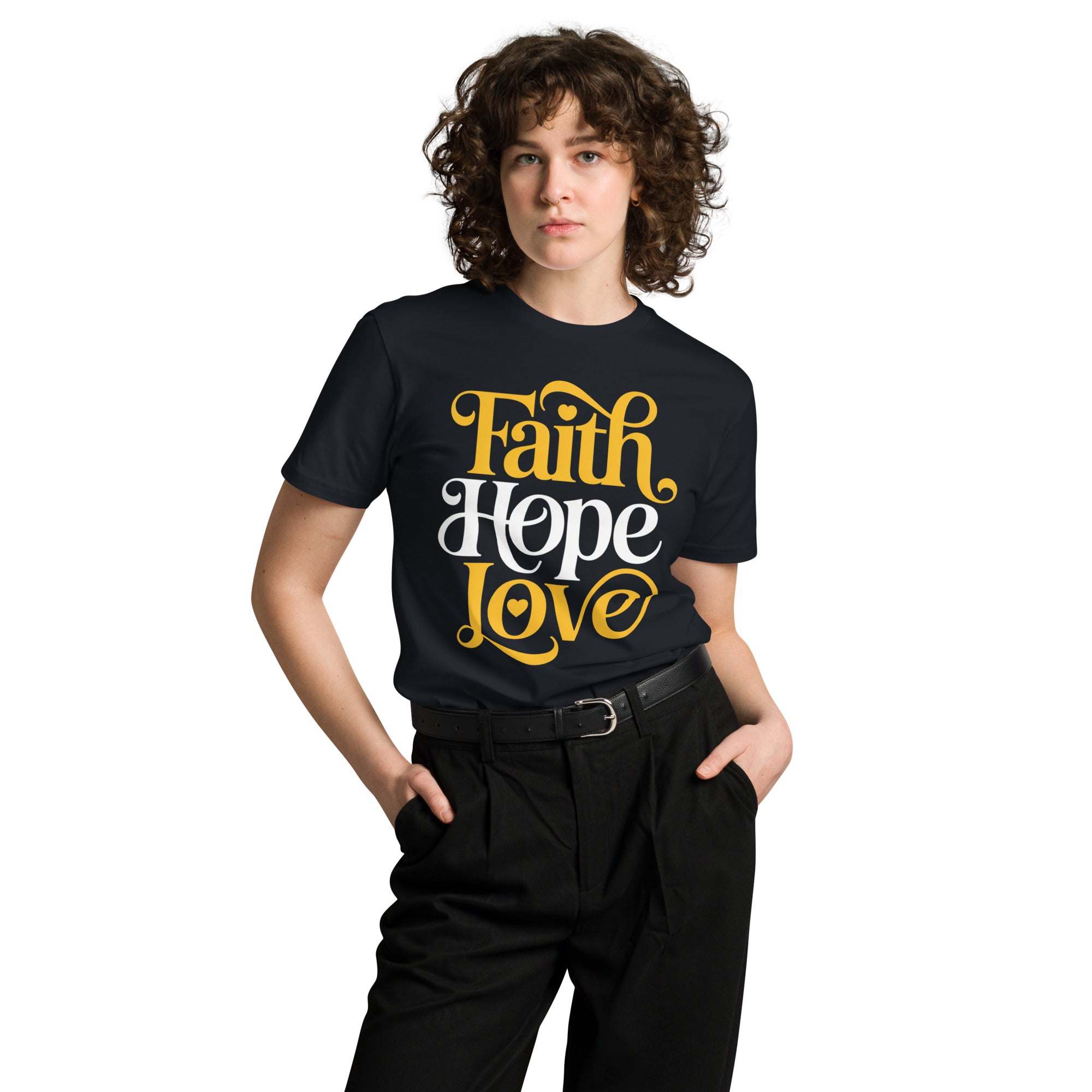 Faith Hope Love Unisex Premium Cotton T-Shirt | Gallory Hive