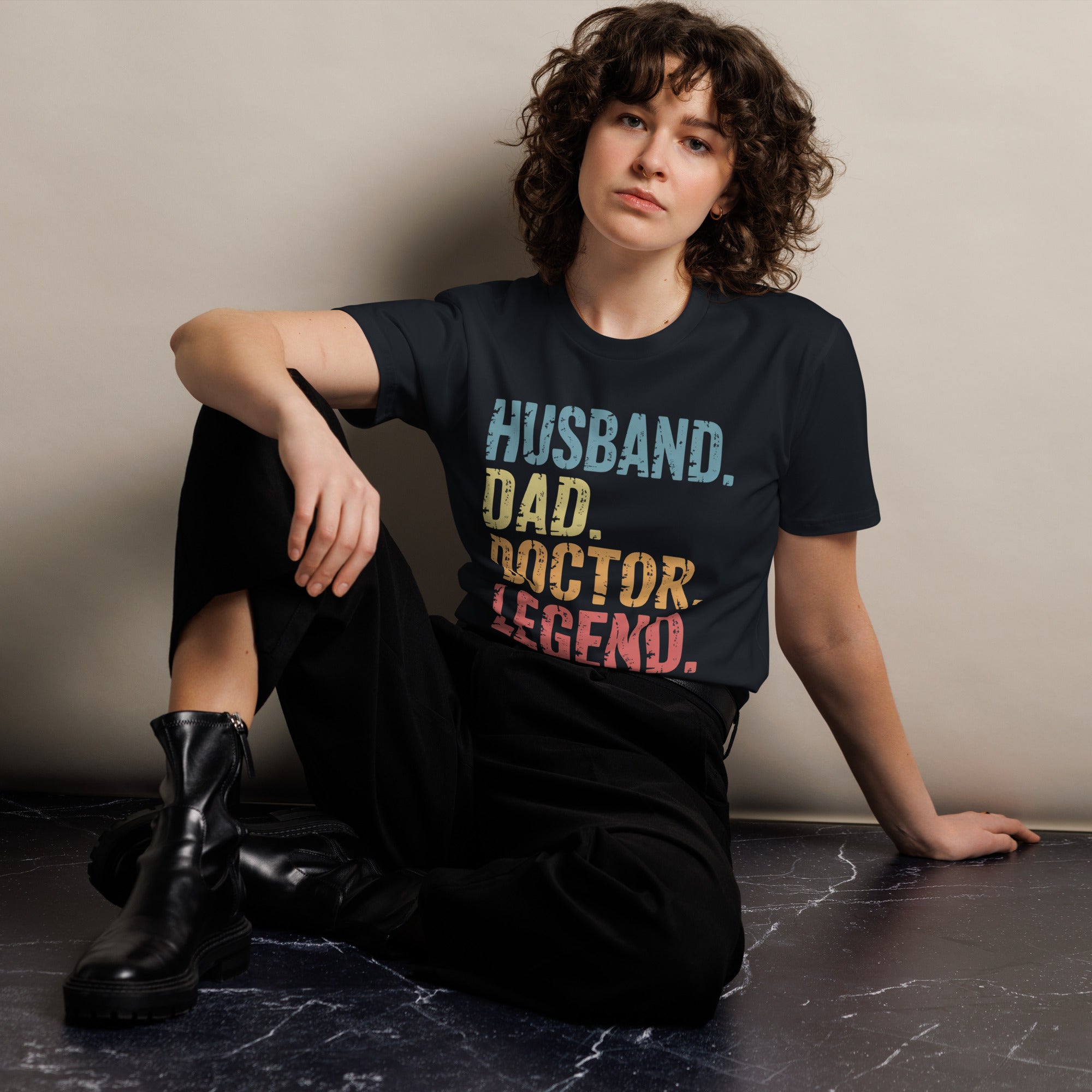 Husband Dad Doctor Legend Funny Doctor Unisex Premium T-Shirt | Gallory Hive