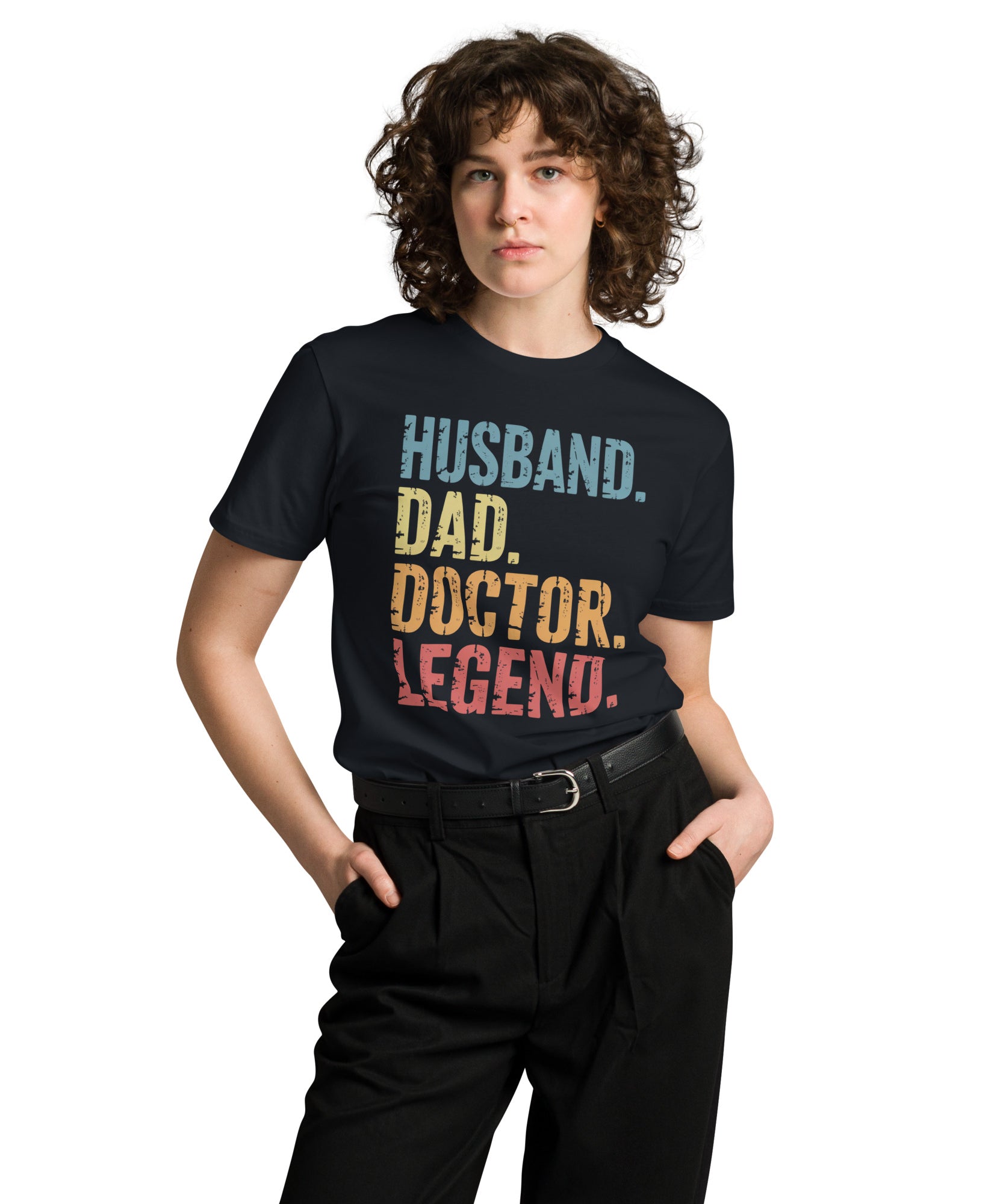 Husband Dad Doctor Legend Funny Doctor Unisex Premium T-Shirt | Gallory Hive