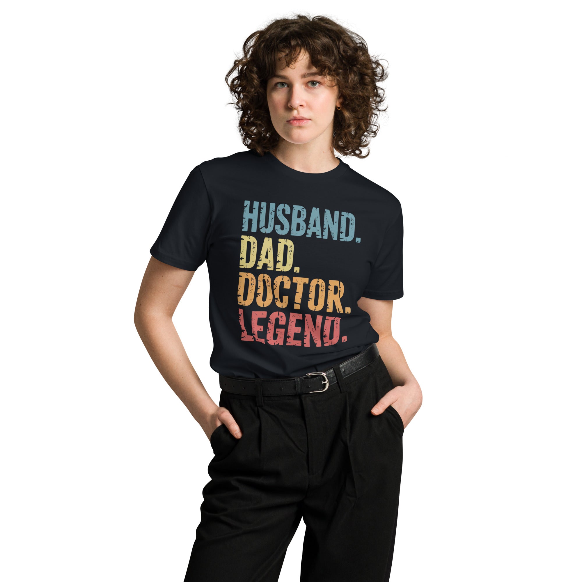 Husband Dad Doctor Legend Funny Doctor Unisex Premium T-Shirt | Gallory Hive