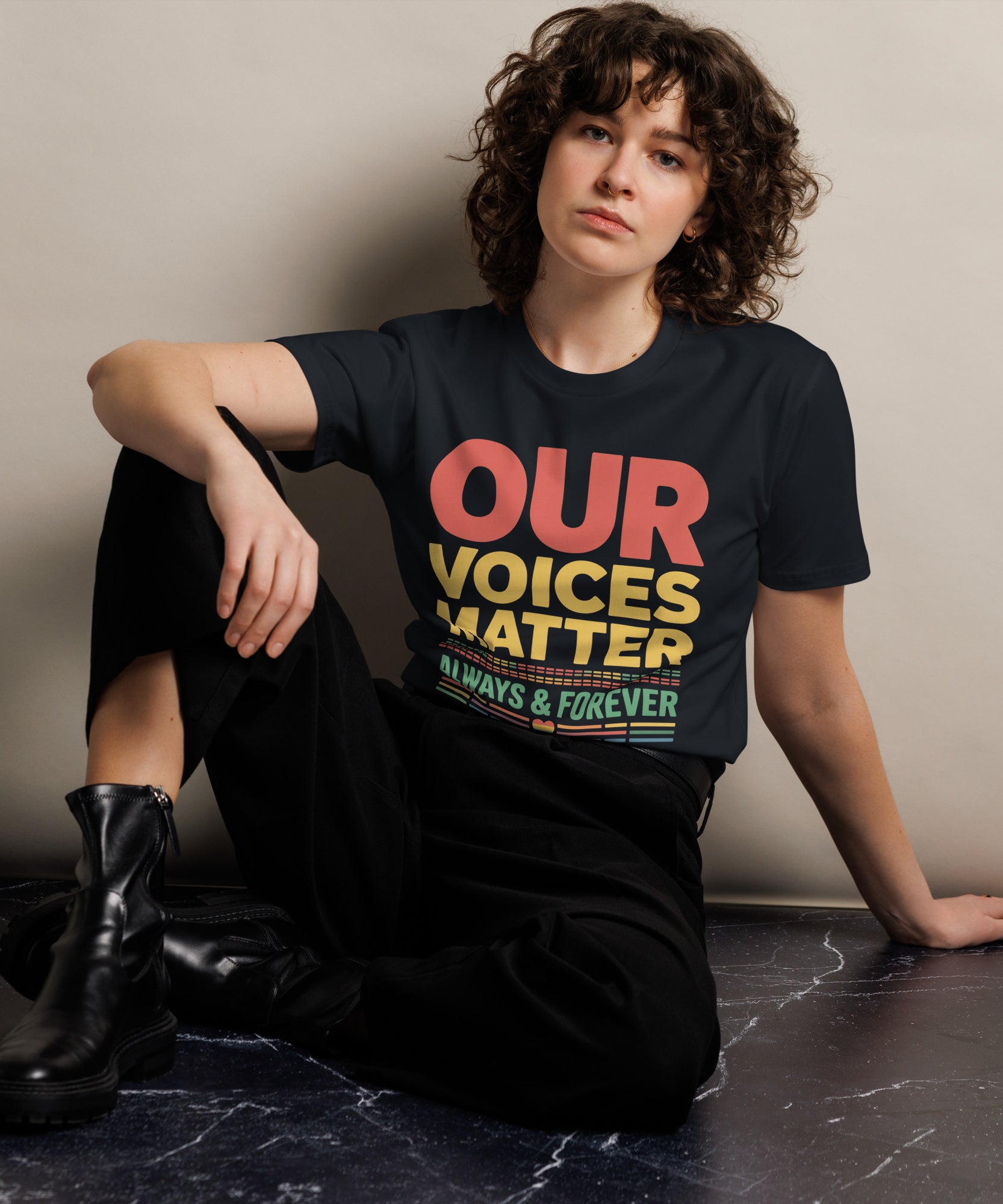 Our Voices Matter Always & Forever Pride Unisex Premium T-shirt | Gallory Hive