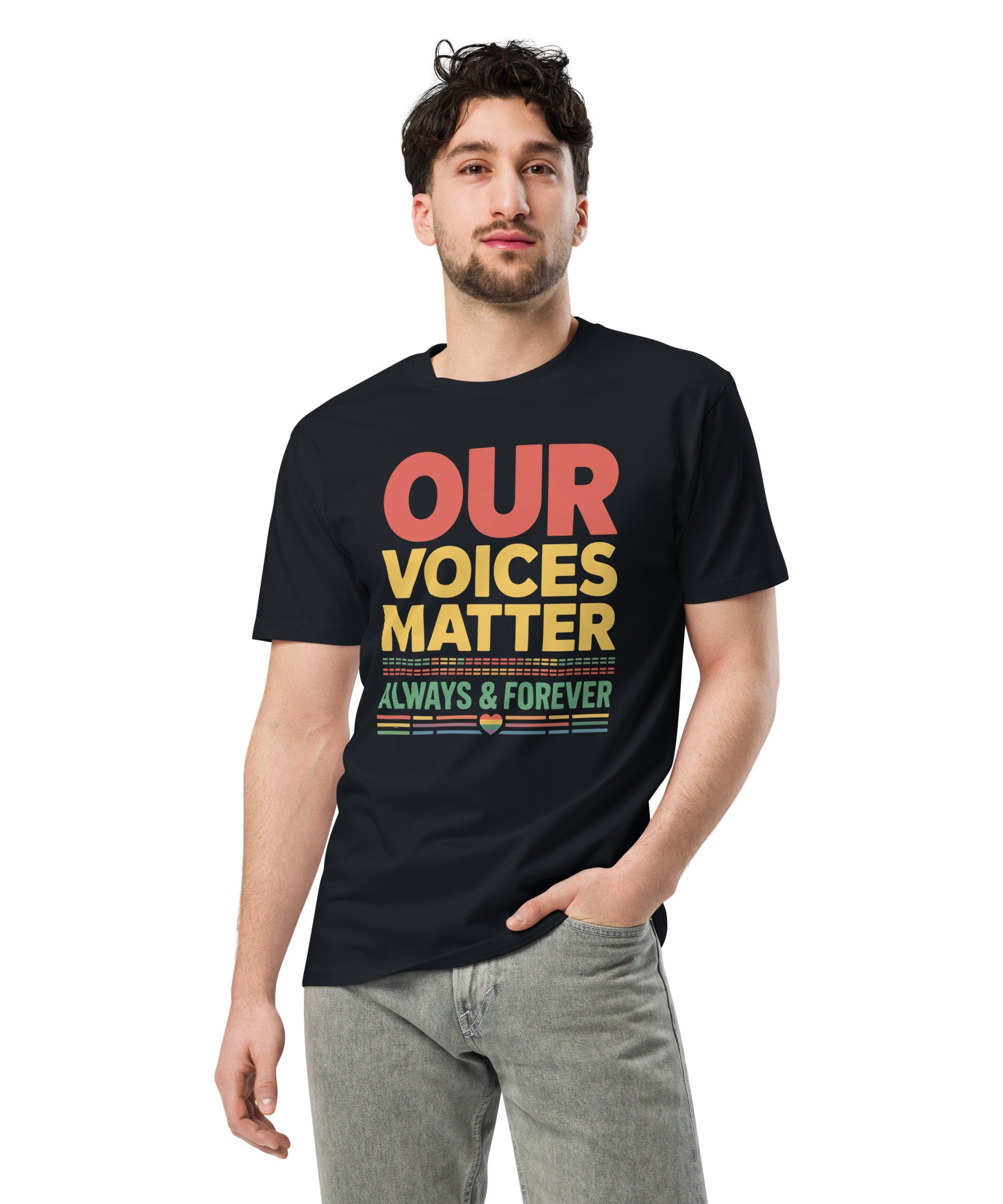 Our Voices Matter Always & Forever Pride Unisex Premium T-shirt | Gallory Hive