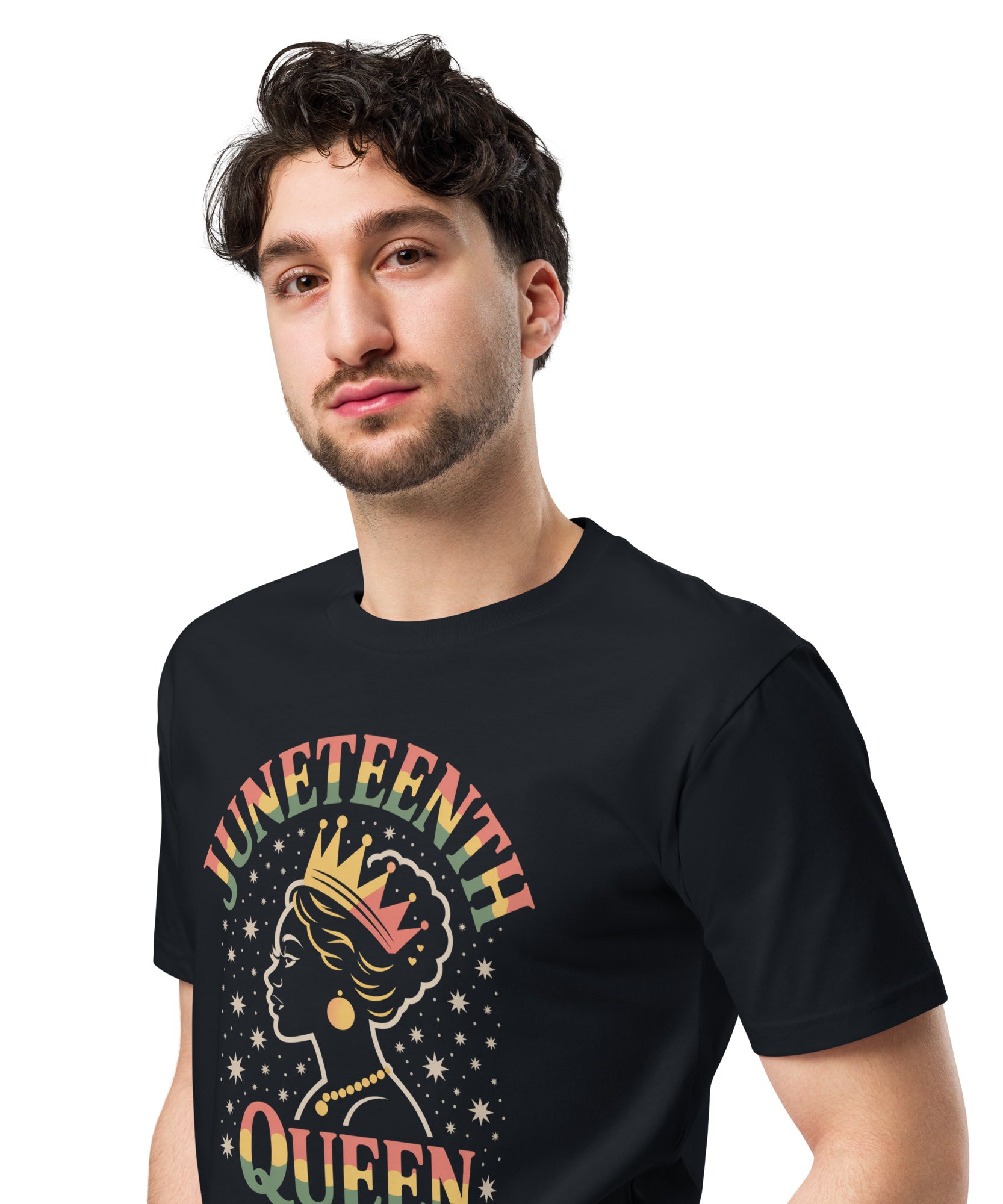 Juneteenth Queen Crown Afro Graphic Unisex Premium T-Shirt | Gallory Hive