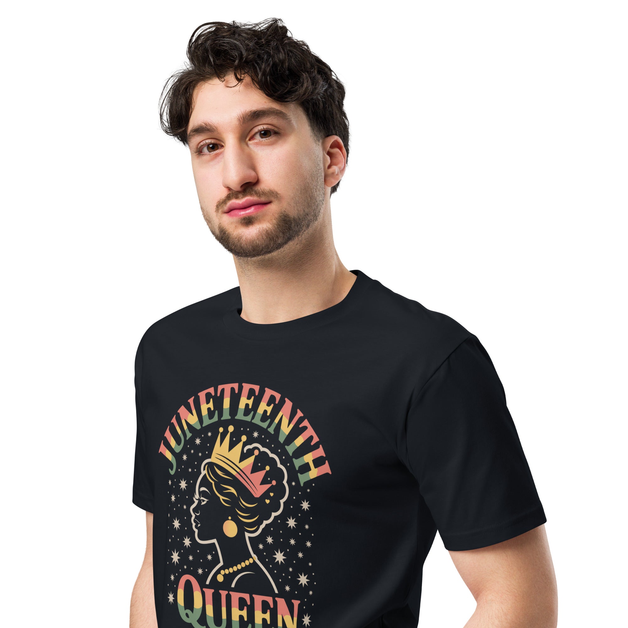 Juneteenth Queen Crown Afro Graphic Unisex Premium T-Shirt | Gallory Hive