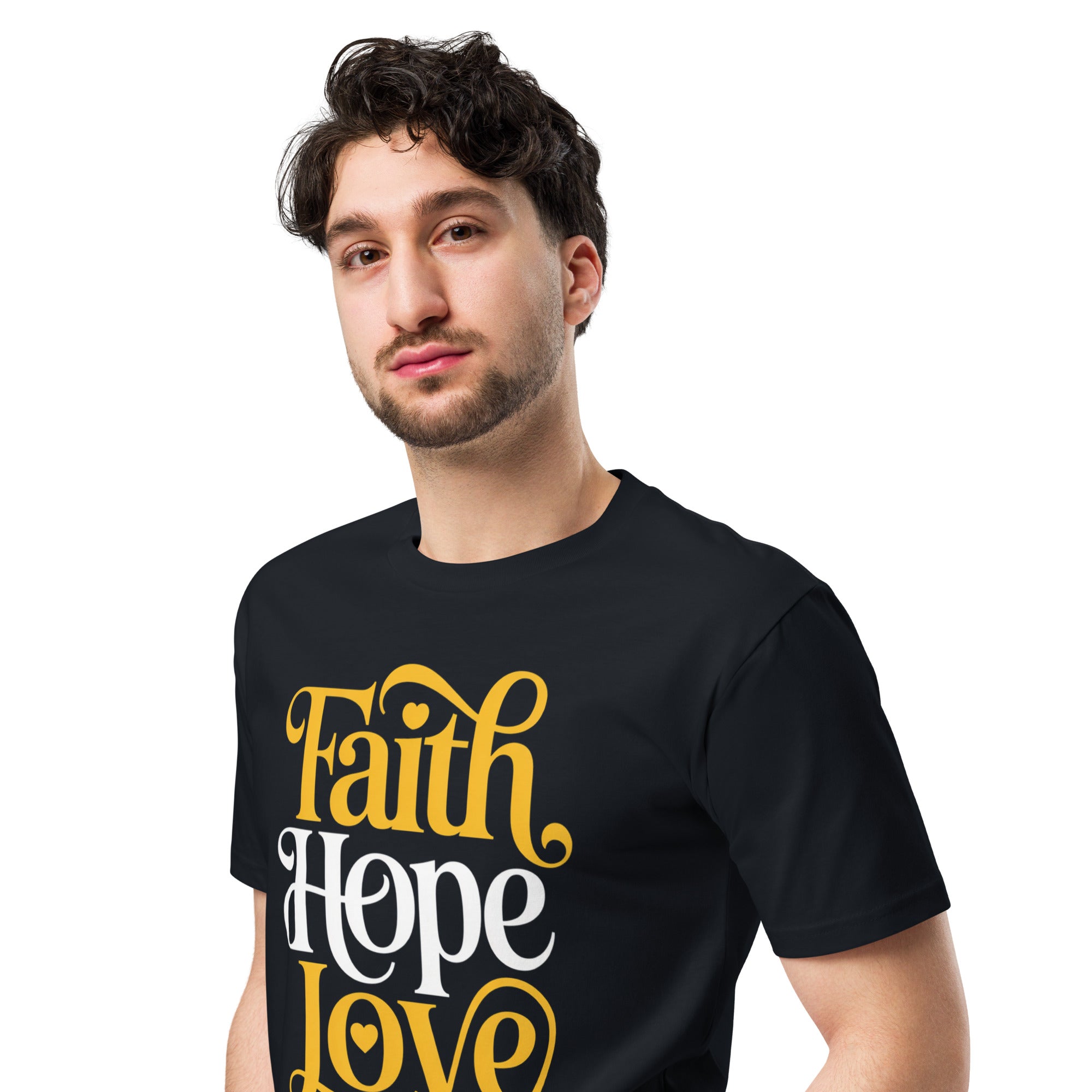 Faith Hope Love Unisex Premium Cotton T-Shirt | Gallory Hive