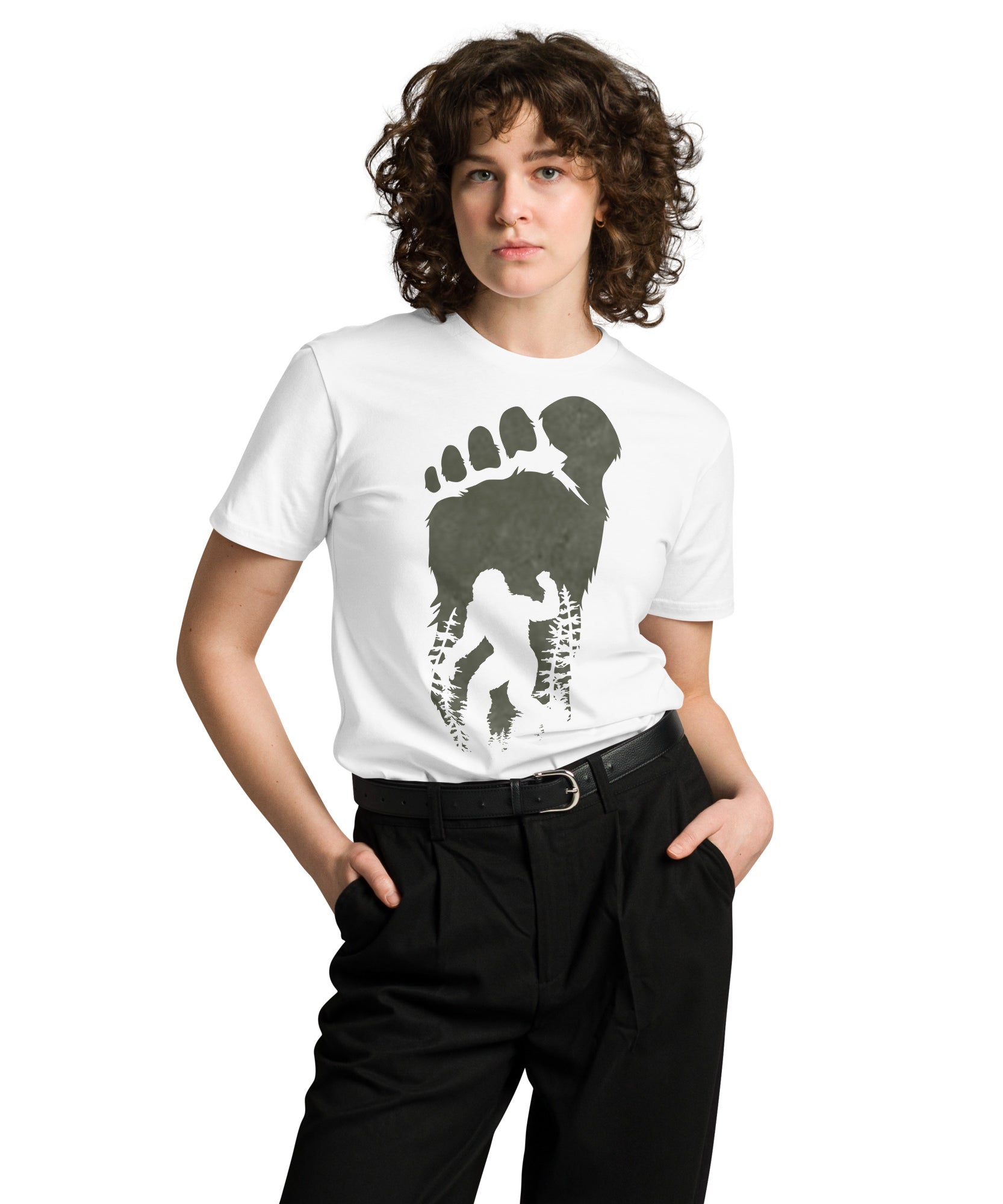Bigfoot Shadow Art Unisex Graphic T-Shirt | Gallory Hive