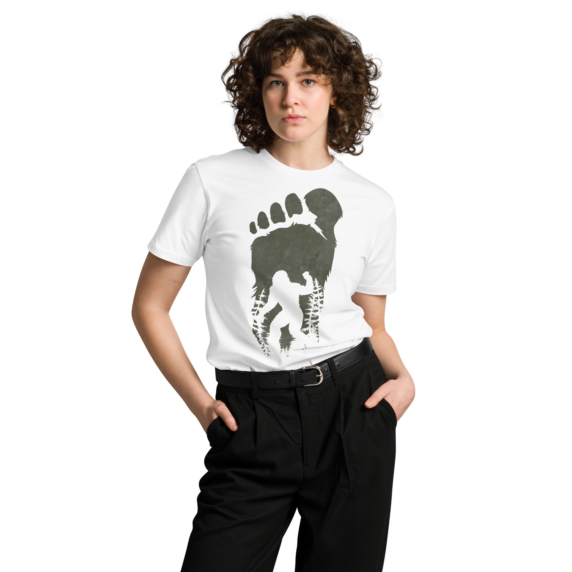 Bigfoot Shadow Art Unisex Graphic T-Shirt | Gallory Hive