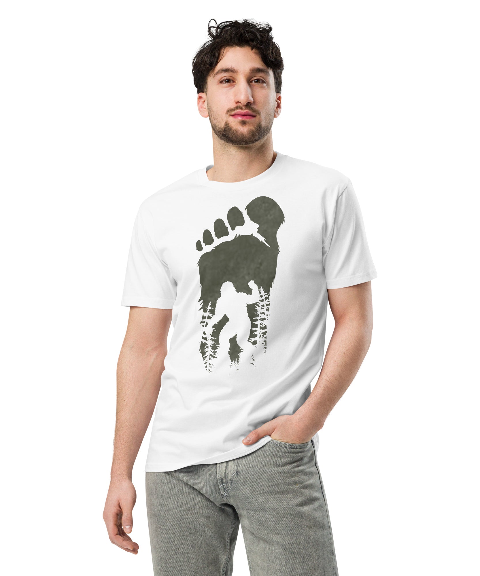 Bigfoot Shadow Art Unisex Graphic T-Shirt | Gallory Hive