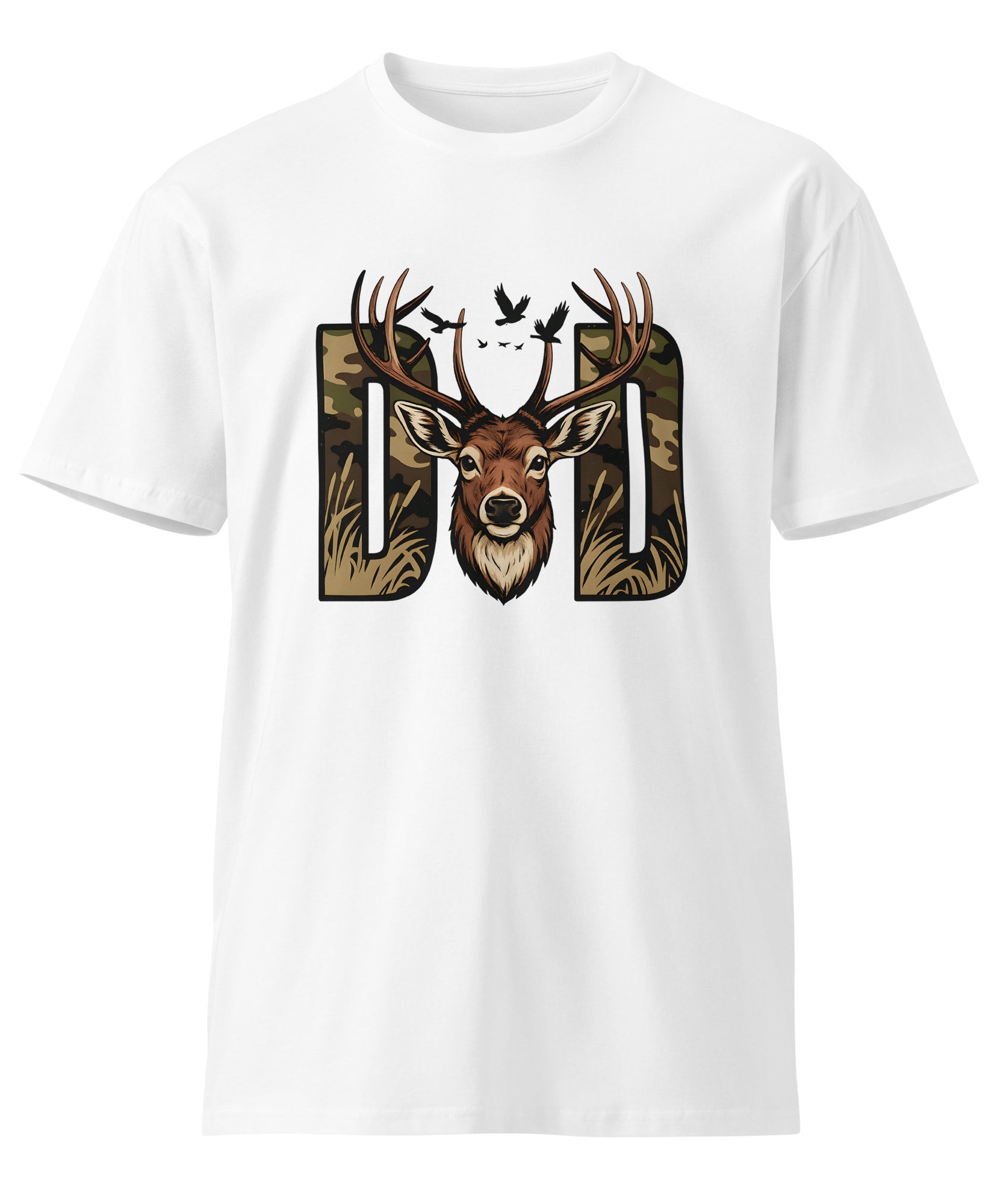 Dad Deer Hunting Premium Cotton T-Shirt | Gallory Hive