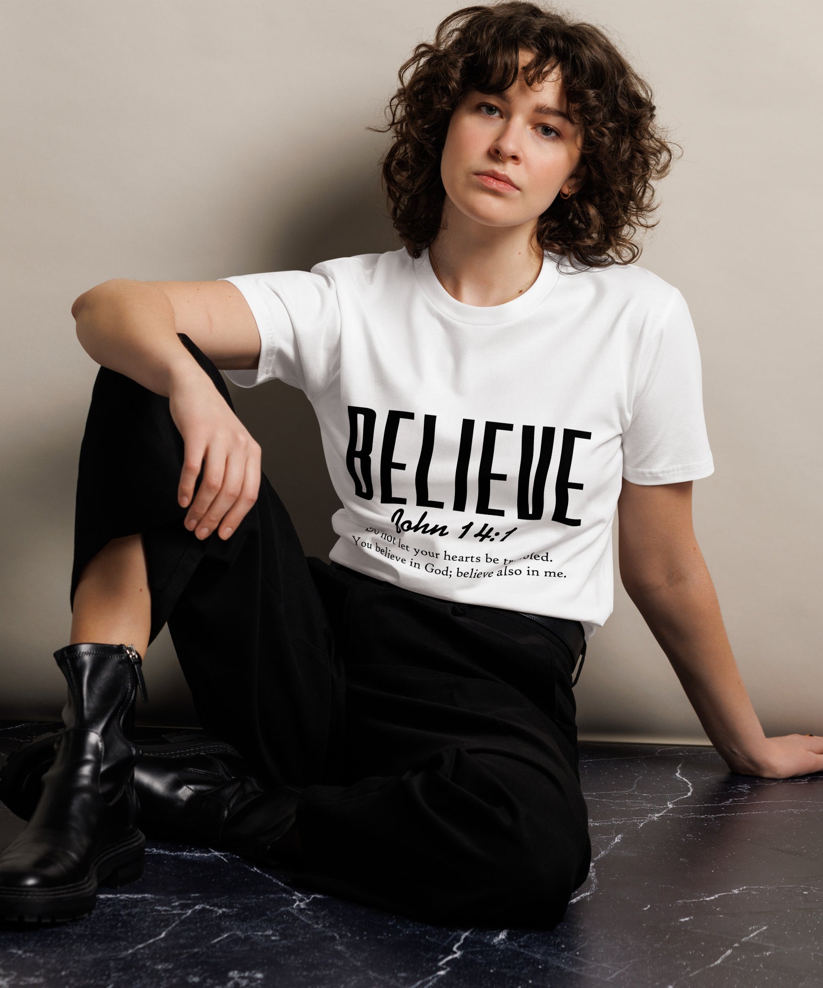 Believe Inspirational Unisex Premium Cotton T-Shirt | Gallory Hive