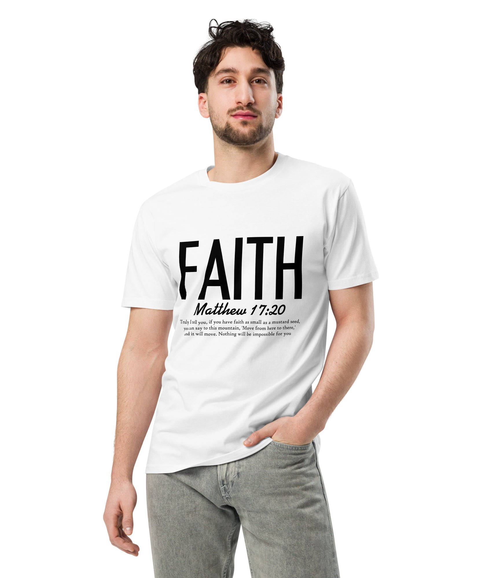 Faith Inspirational Premium Unisex Cotton T-Shirt | Gallory Hive
