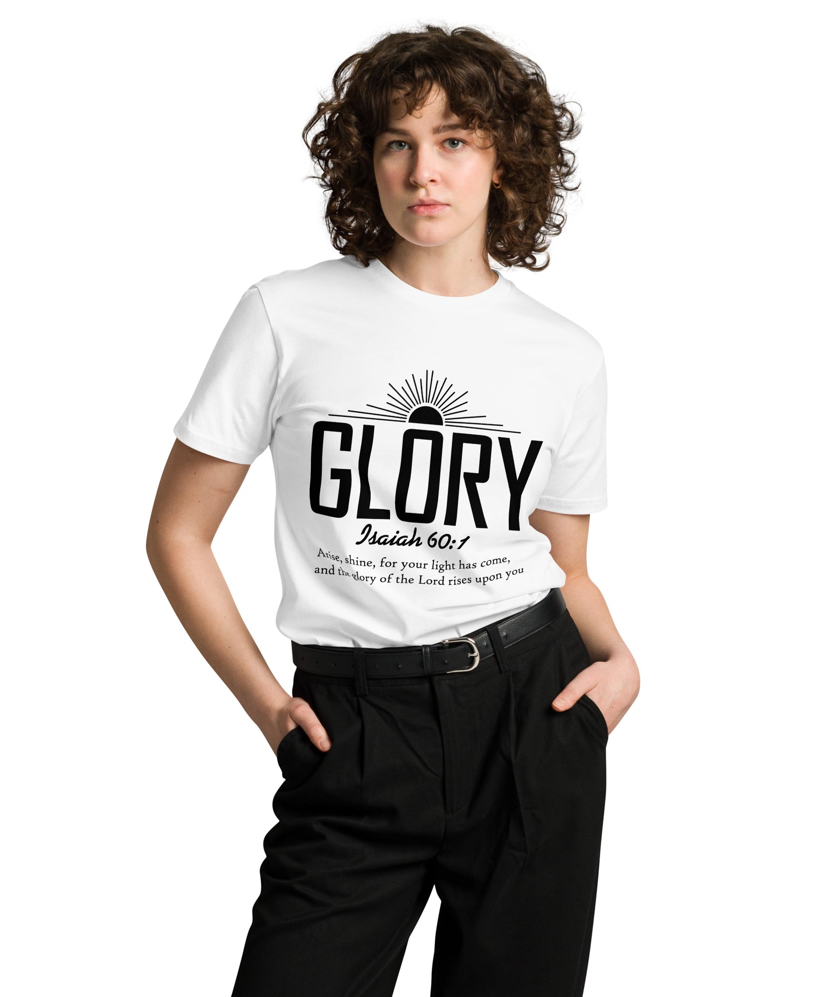 Glory Faith Inspirational Premium Unisex Cotton T-Shirt | Gallory Hive