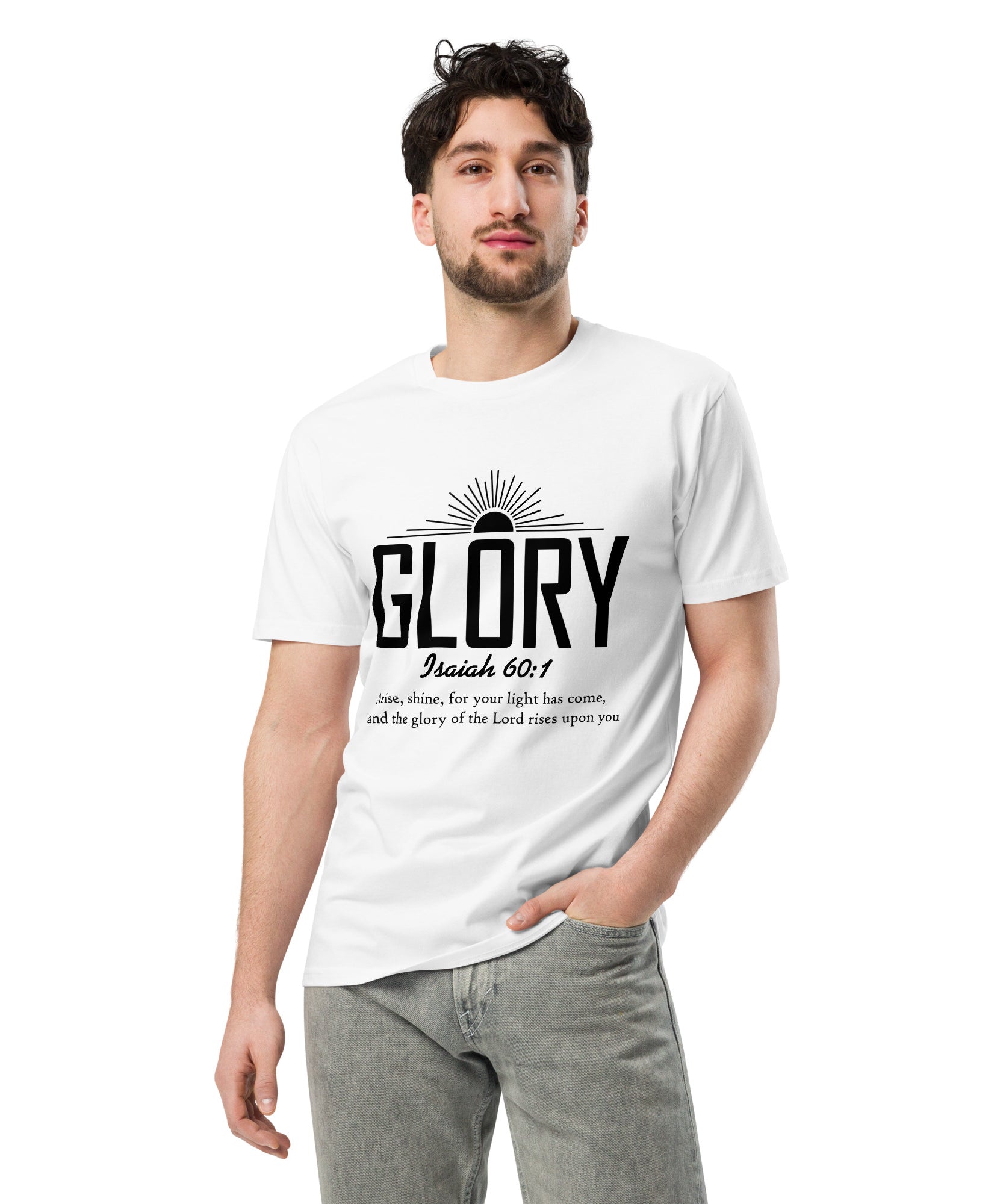 Glory Faith Inspirational Premium Unisex Cotton T-Shirt | Gallory Hive