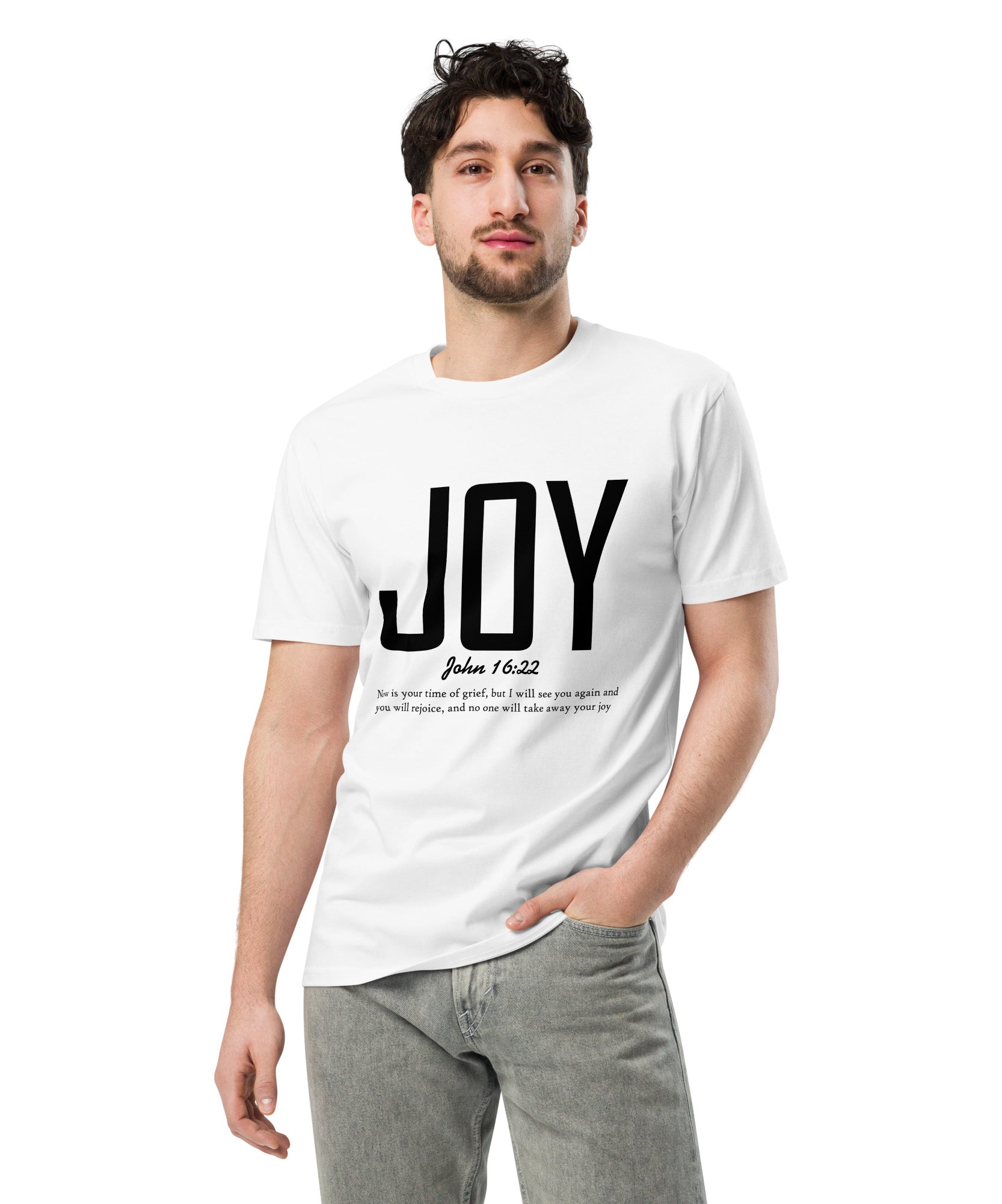 Joy Faith Inspirational Premium Unisex Cotton T-Shirt | Gallory Hive
