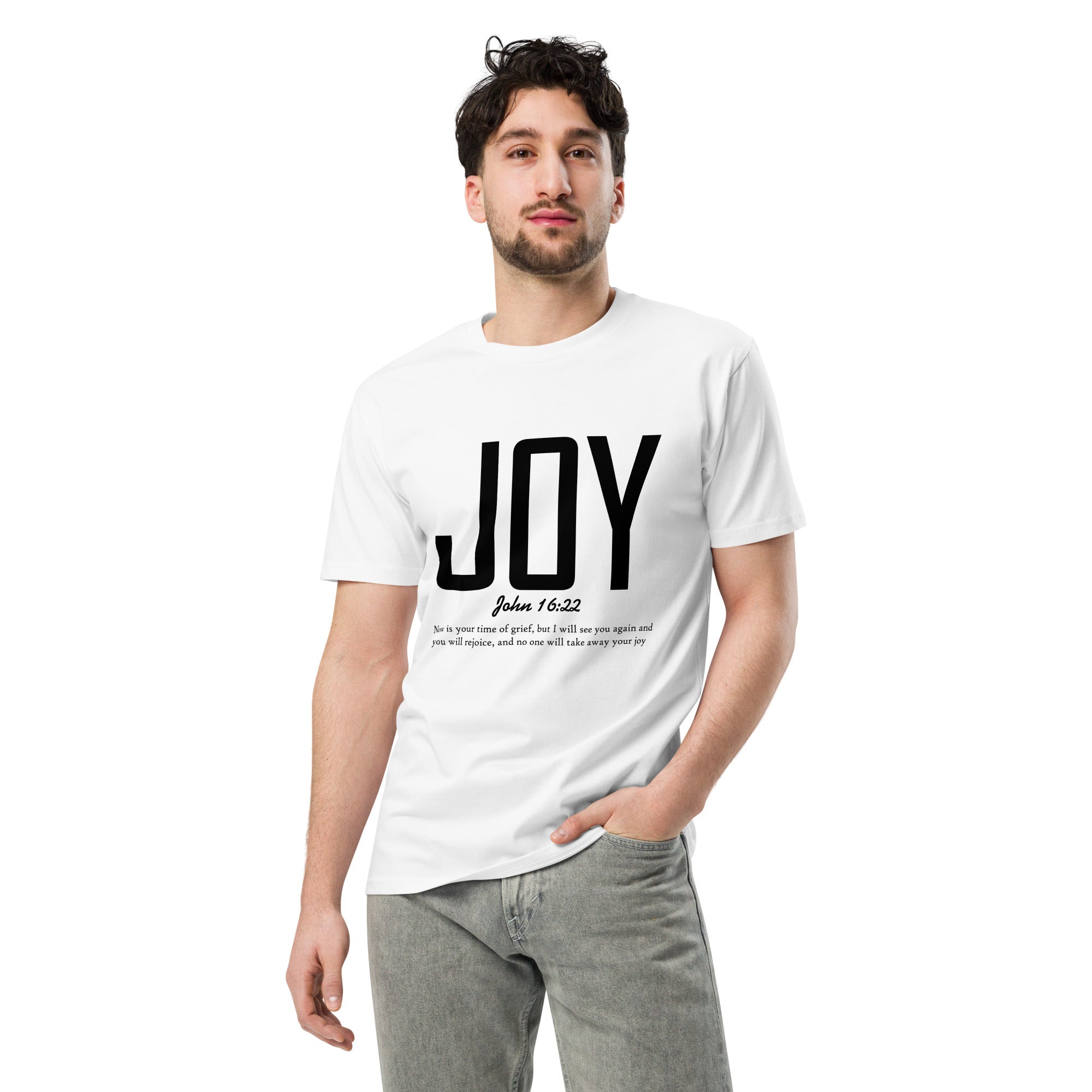 Joy Faith Inspirational Premium Unisex Cotton T-Shirt | Gallory Hive