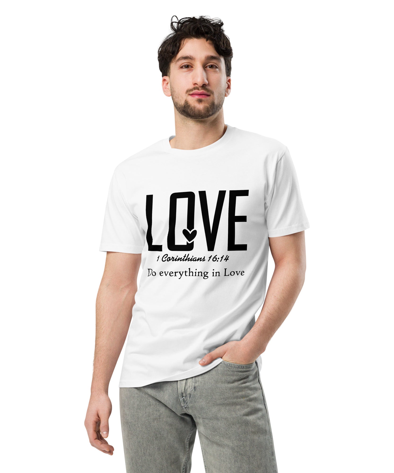 Love Faith Inspirational Premium Unisex Cotton T-Shirt | Gallory Hive