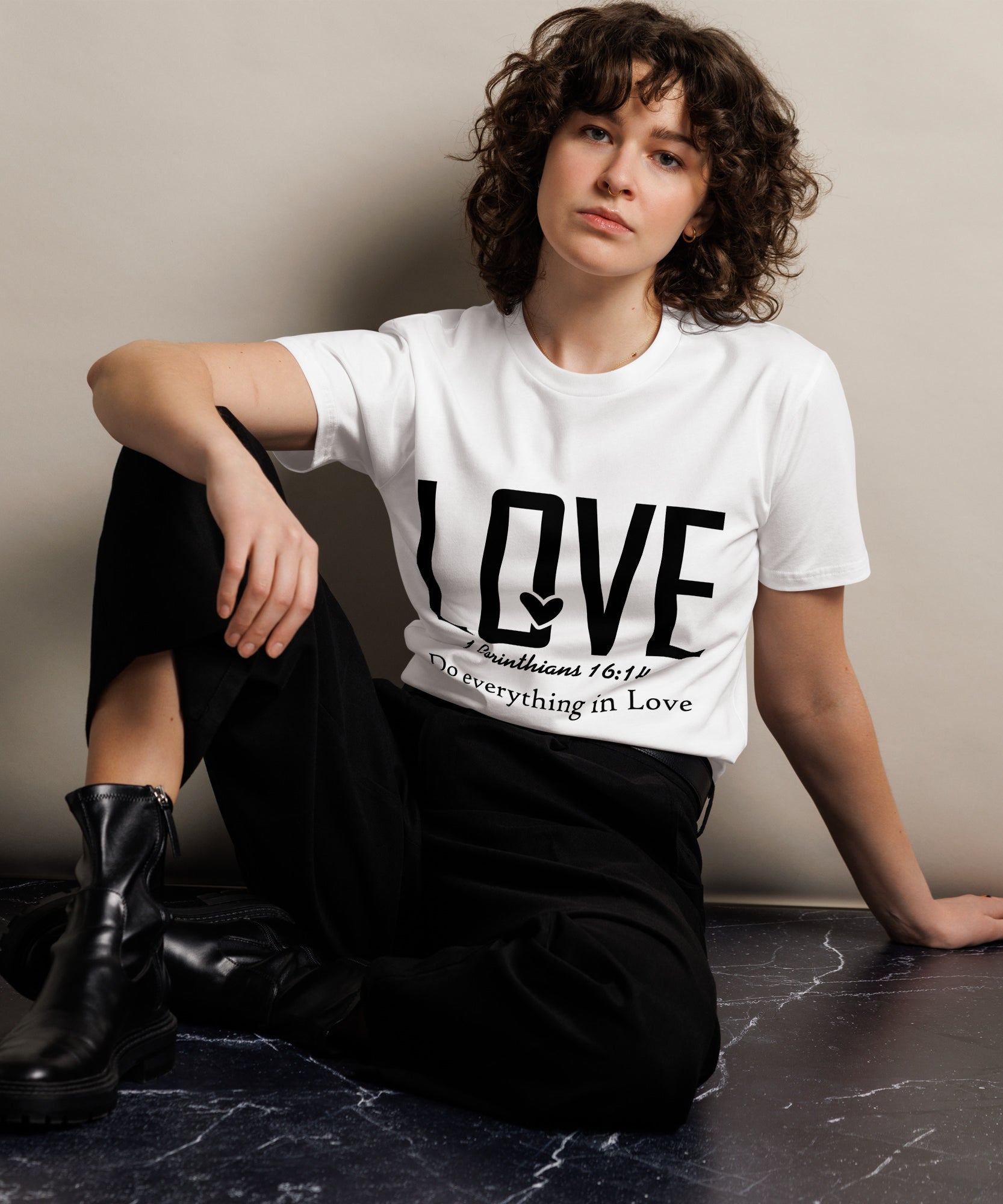 Love Faith Inspirational Premium Unisex Cotton T-Shirt | Gallory Hive