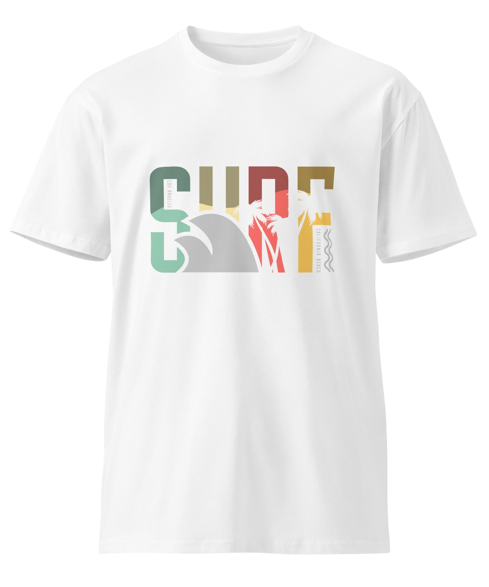 Retro Surf Beach Premium Unisex Cotton T-Shirt | Gallory Hive