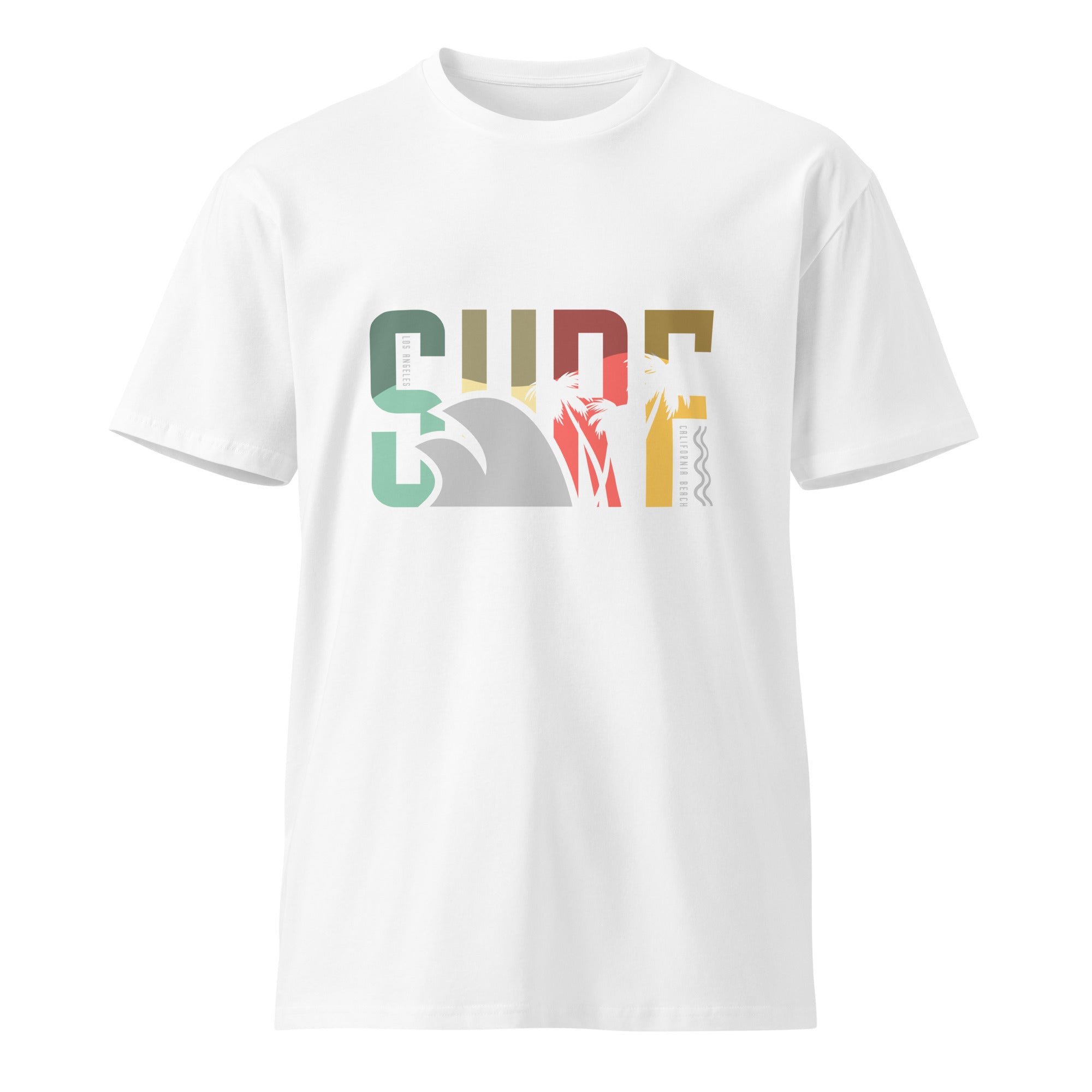 Retro Surf Beach Premium Unisex Cotton T-Shirt | Gallory Hive