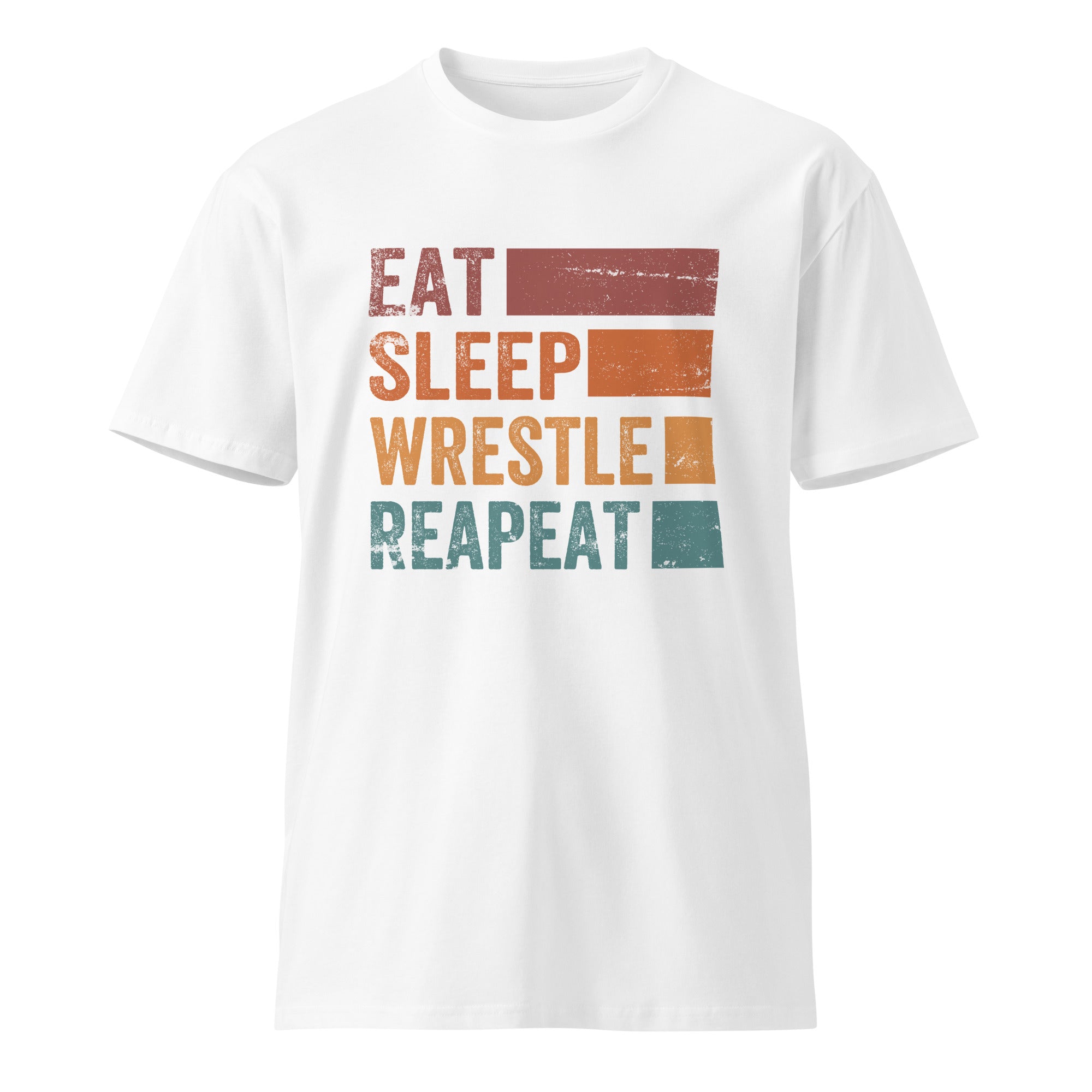 Eat Sleep Wrestle Repeat Wrestling Unisex Premium T-Shirt | Gallory Hive