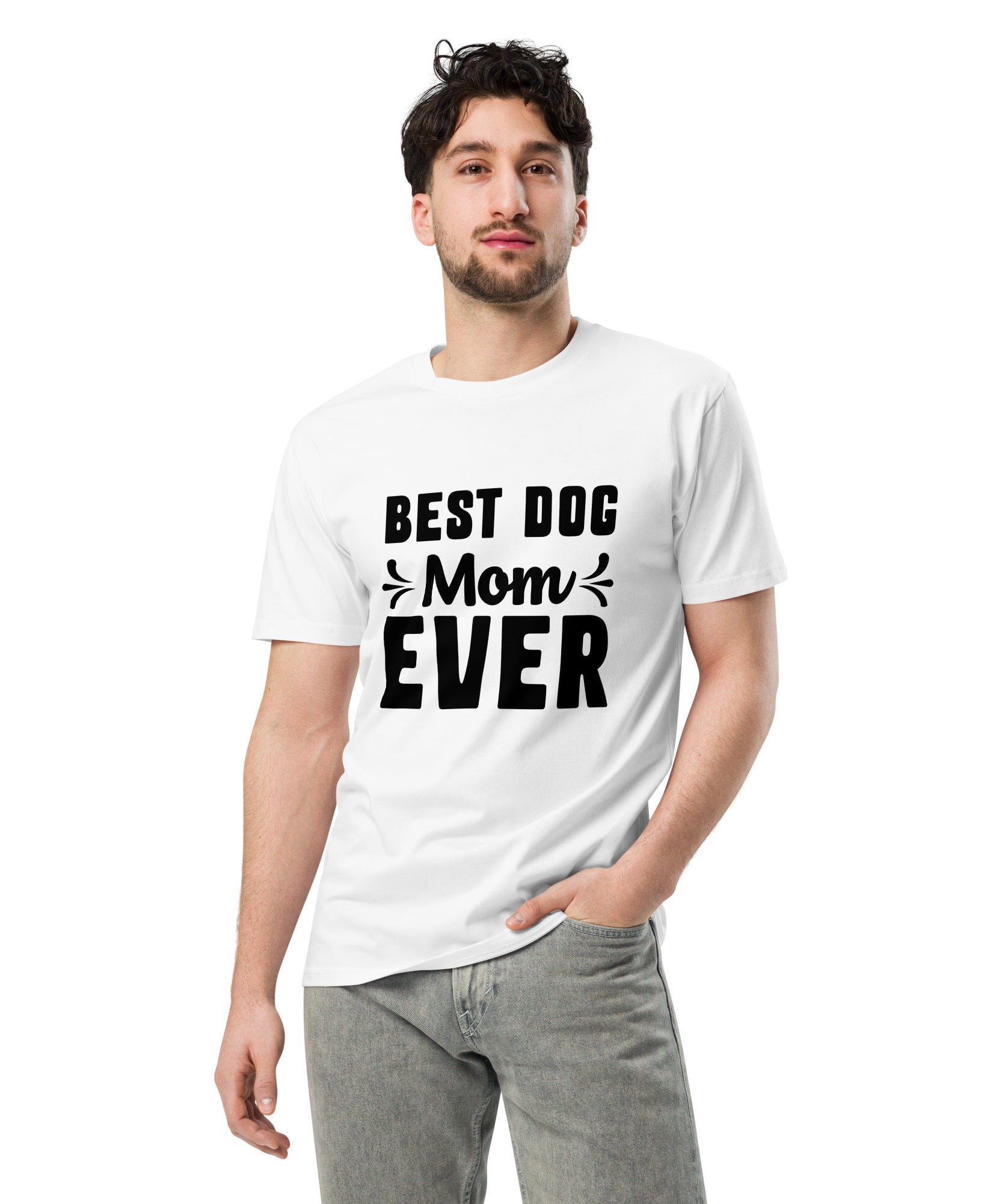 Best Dog Mom Premium Unisex Cotton T-Shirt | Gallory Hive