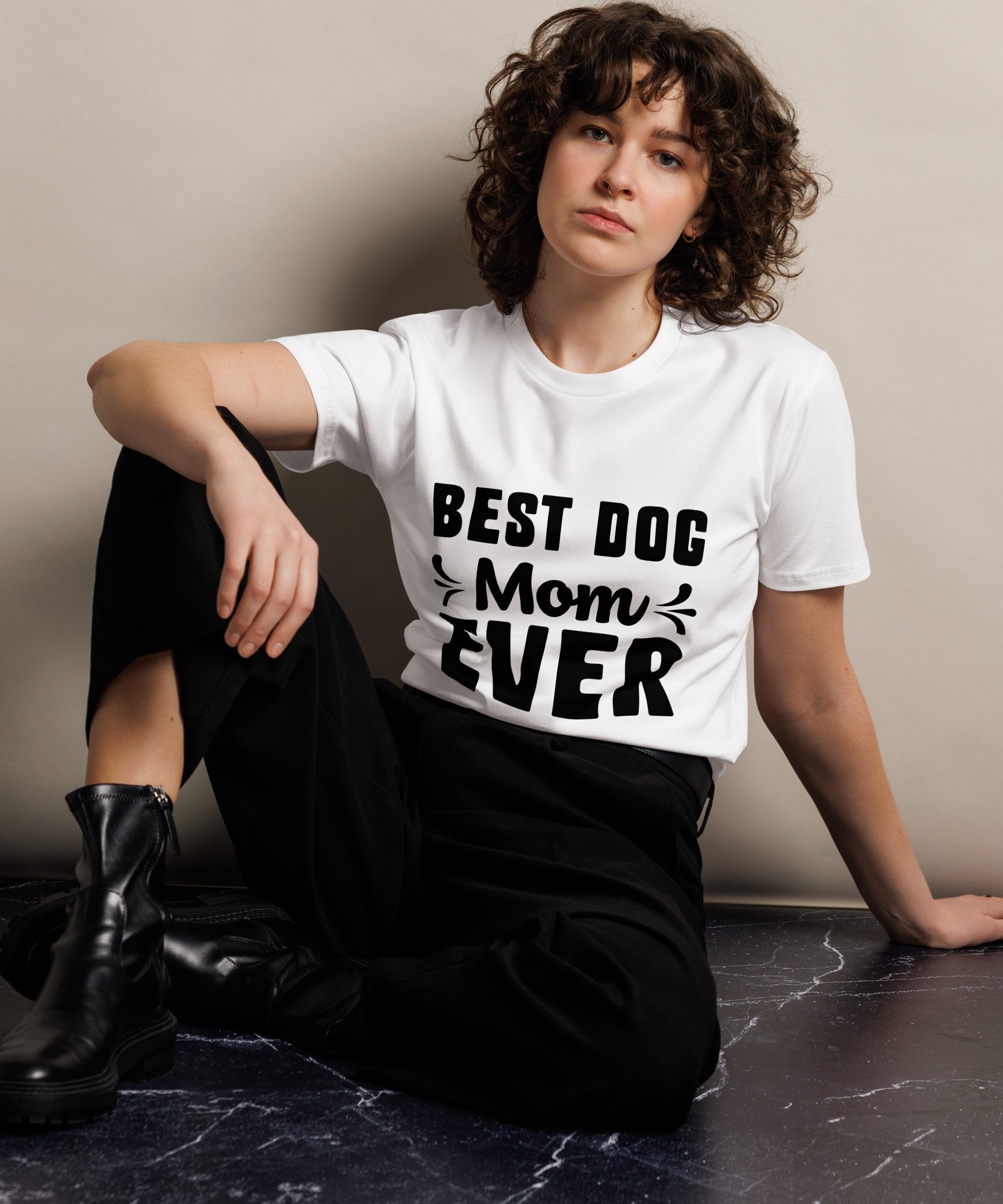 Best Dog Mom Premium Unisex Cotton T-Shirt | Gallory Hive