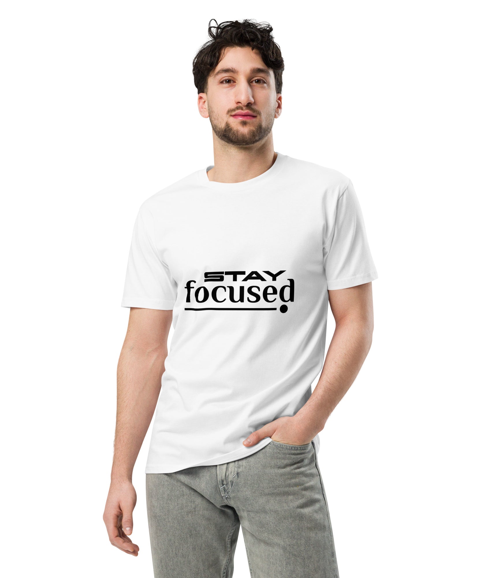 Stay Focused Unisex Premium Cotton T-Shirt | Gallory Hive