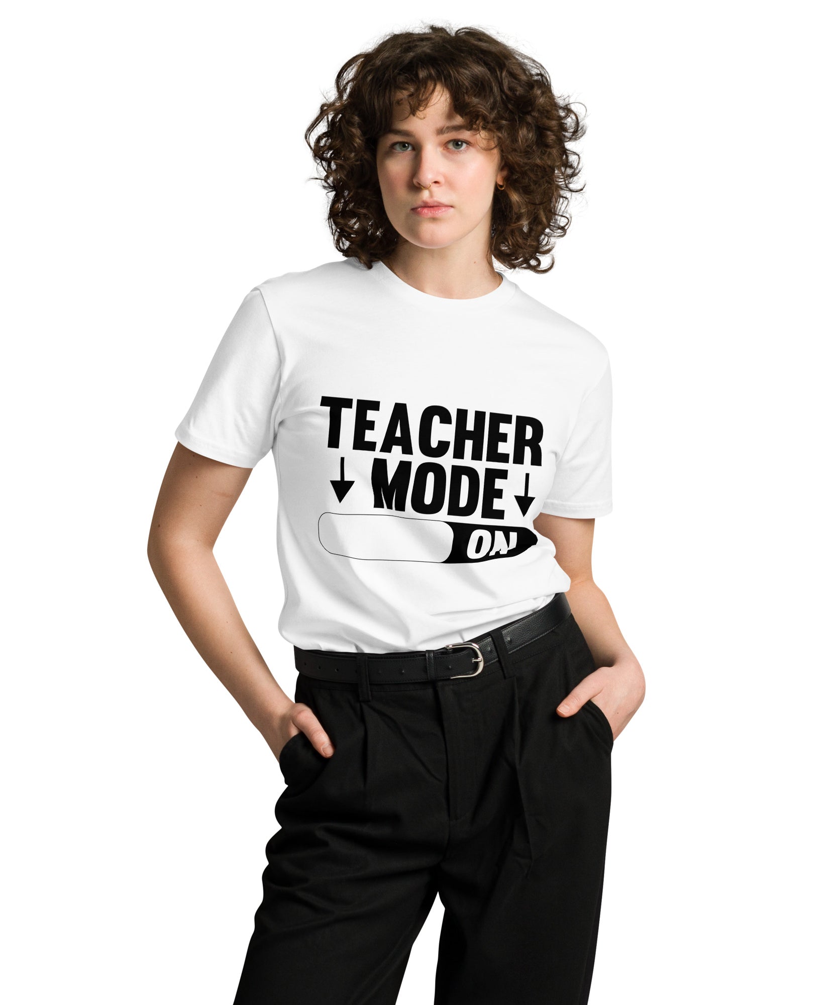 Teacher Mode On Graphic Premium Cotton T-Shirt | Gallory Hive