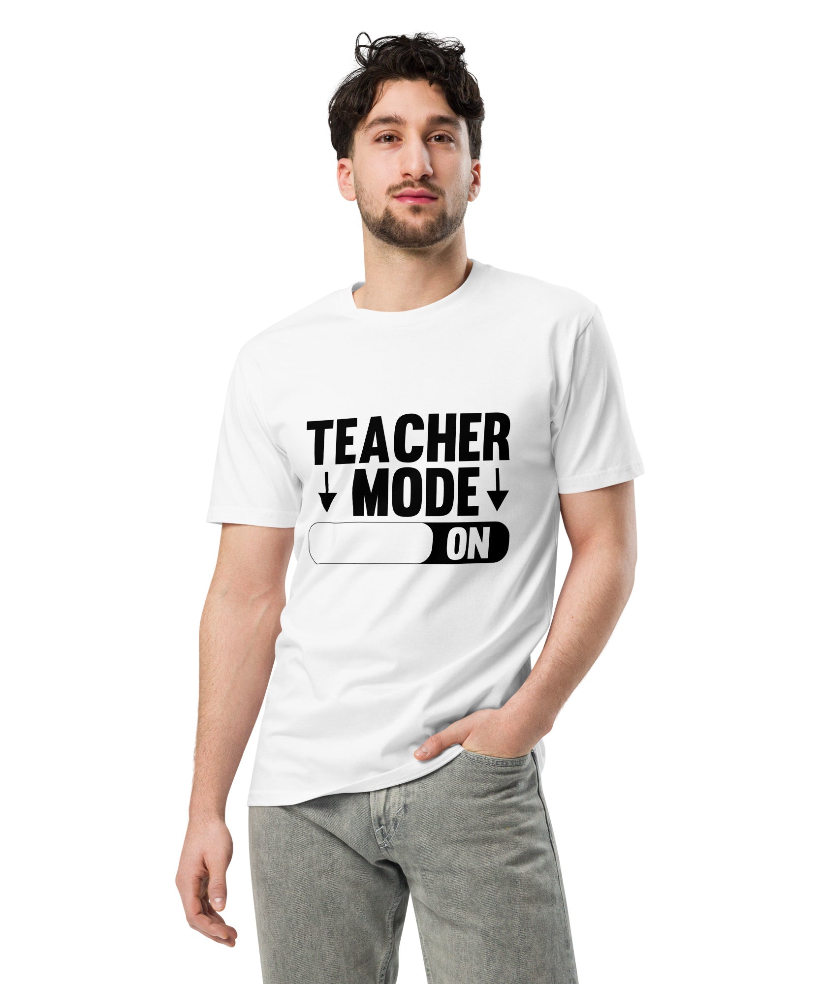 Teacher Mode On Graphic Premium Cotton T-Shirt | Gallory Hive