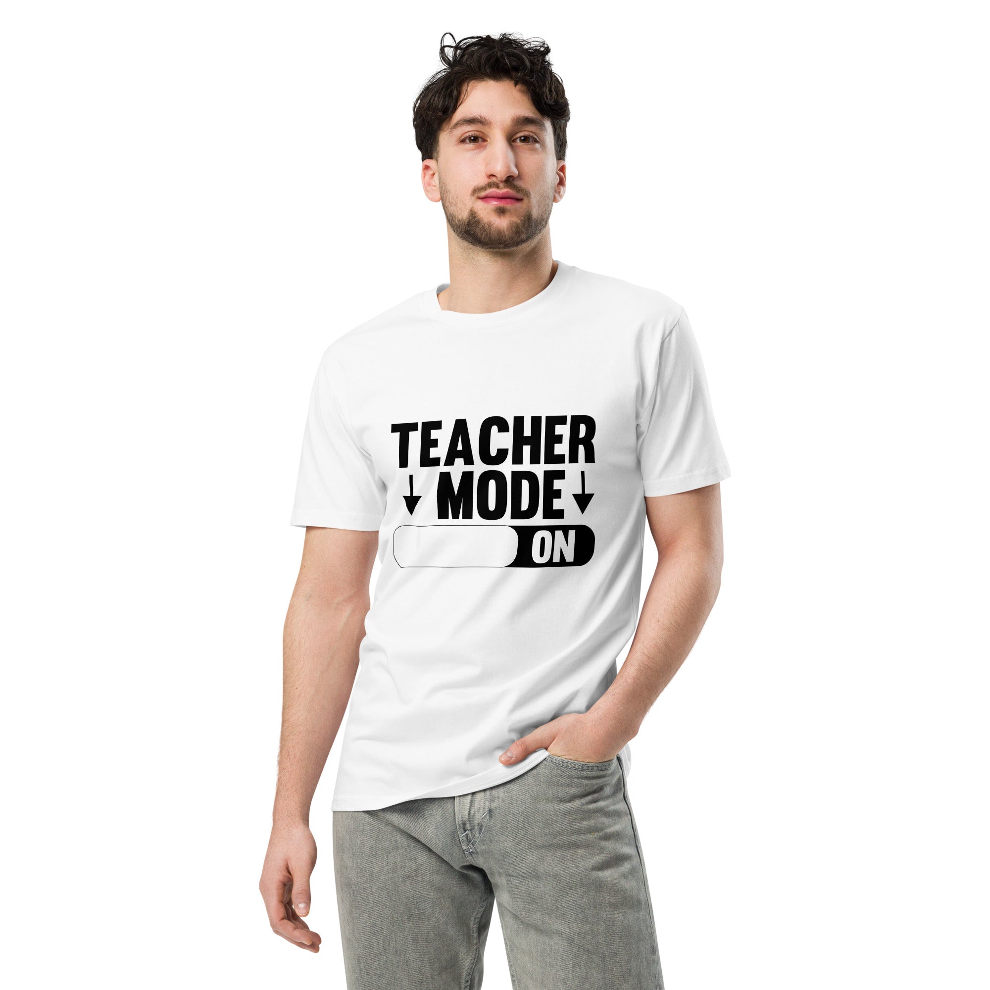 Teacher Mode On Graphic Premium Cotton T-Shirt | Gallory Hive