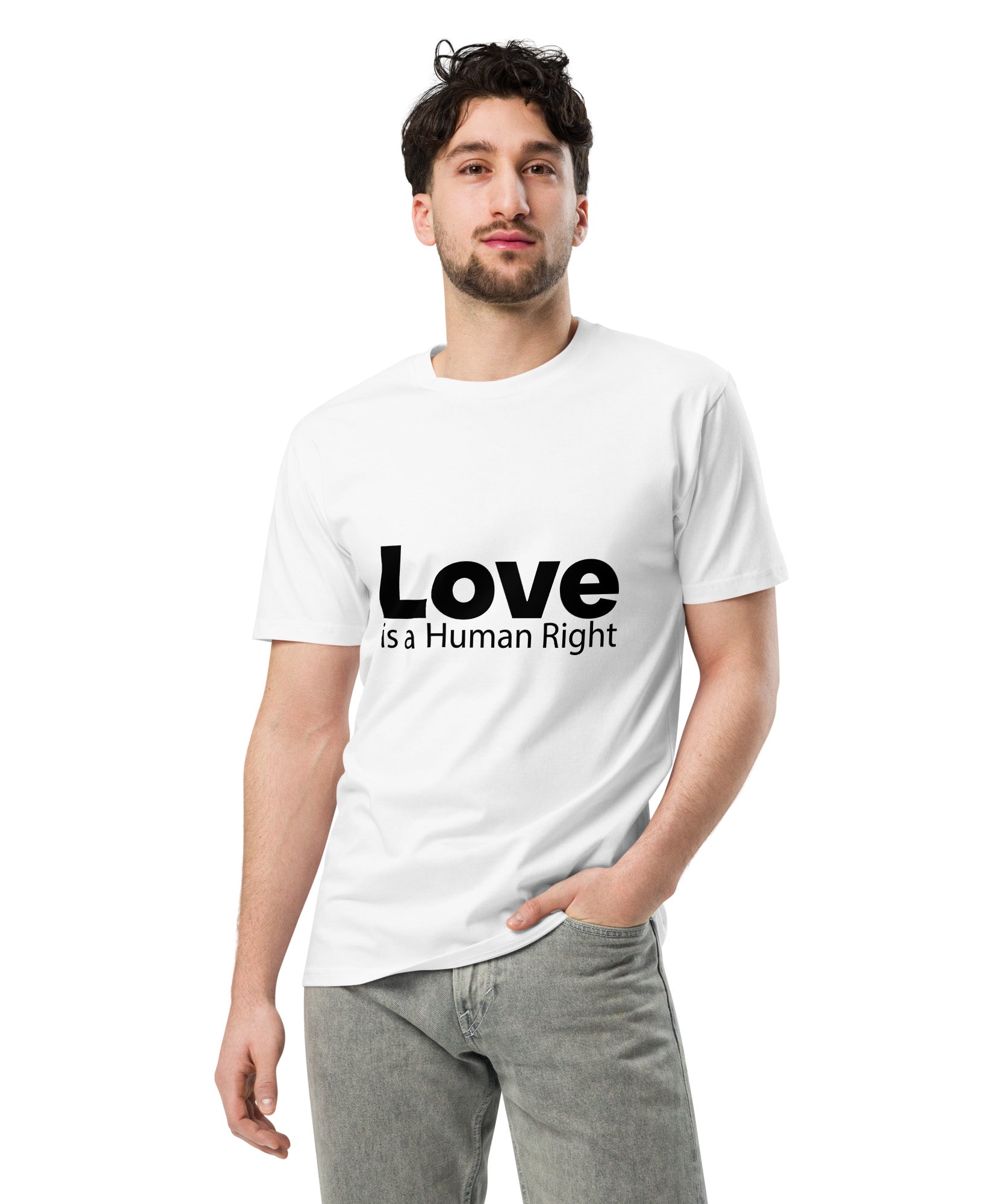 Love Is Human Right Unisex Premium Cotton T-Shirt | Gallory Hive
