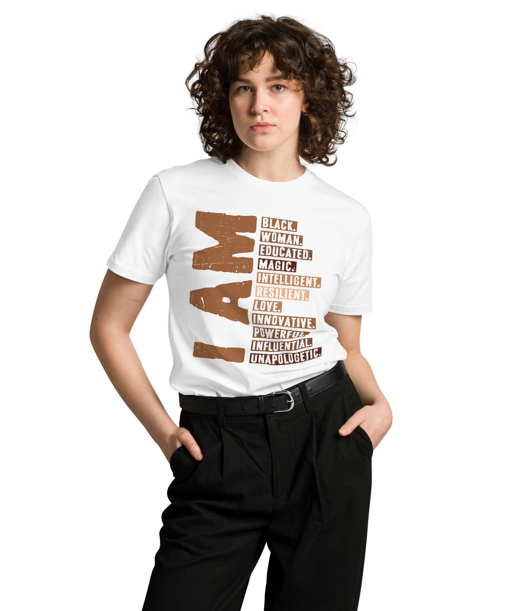 Powerful Black Woman Quote Premium Cotton T-Shirt | Gallory Hive