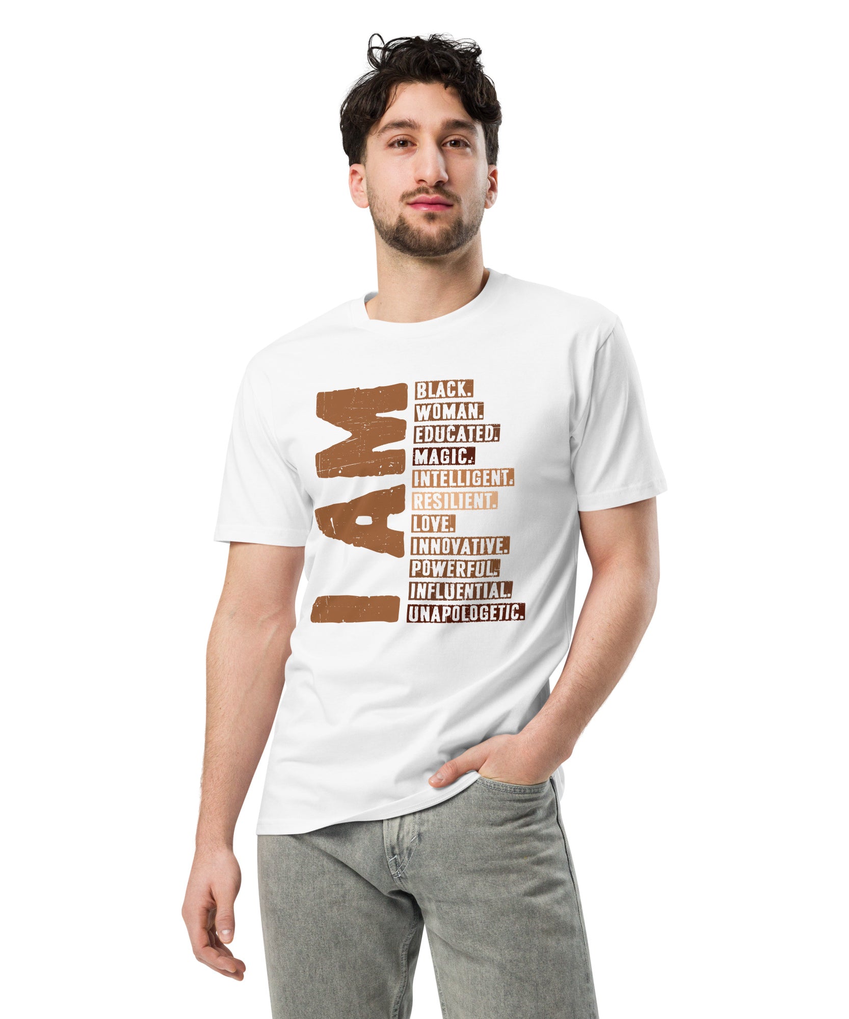 Powerful Black Woman Quote Premium Cotton T-Shirt | Gallory Hive