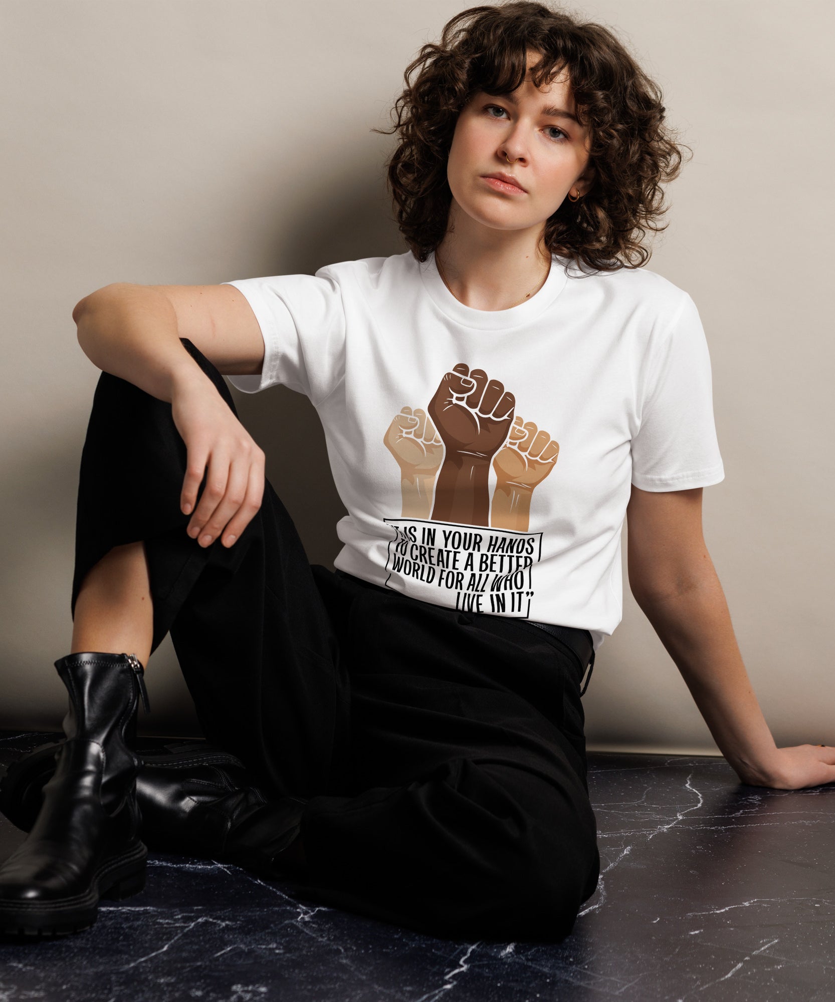 Mandela Inspirational Unisex Premium Cotton T-Shirt | Gallory Hive