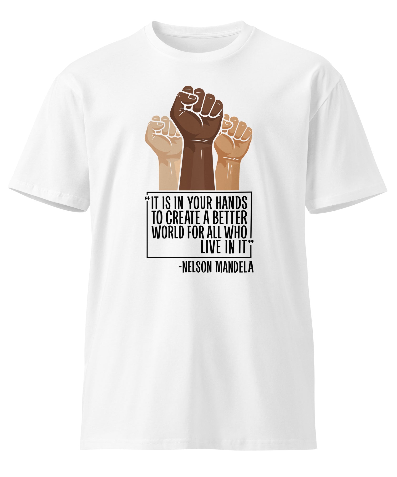 Mandela Inspirational Unisex Premium Cotton T-Shirt | Gallory Hive