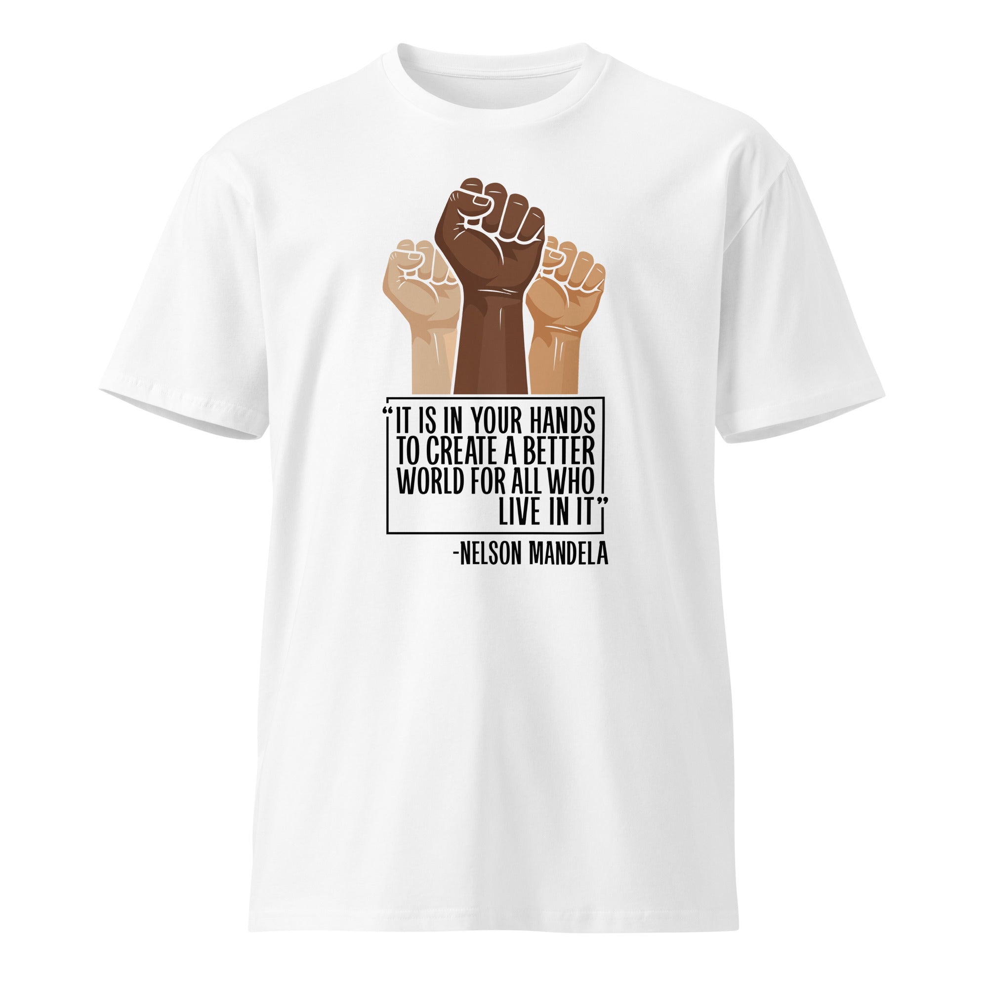 Mandela Inspirational Unisex Premium Cotton T-Shirt | Gallory Hive