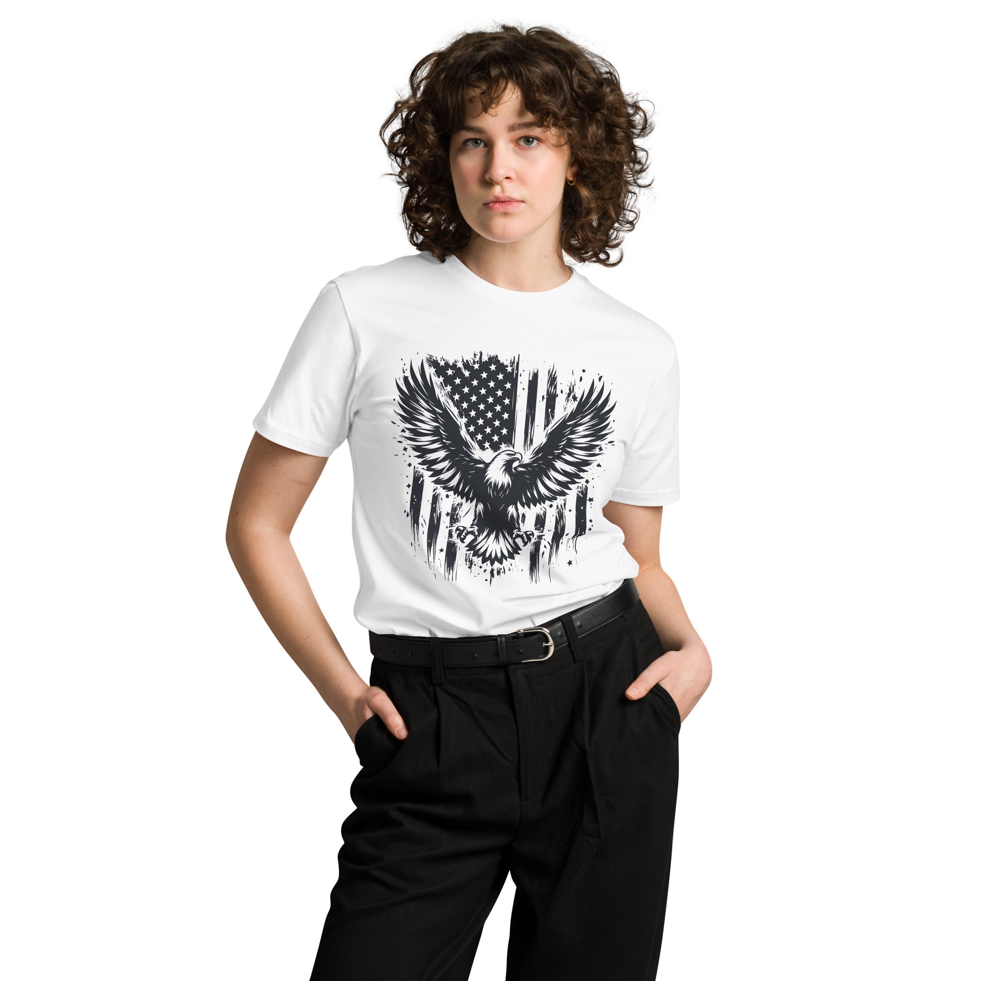 American Eagle Unisex Cotton T-Shirt | Gallory Hive