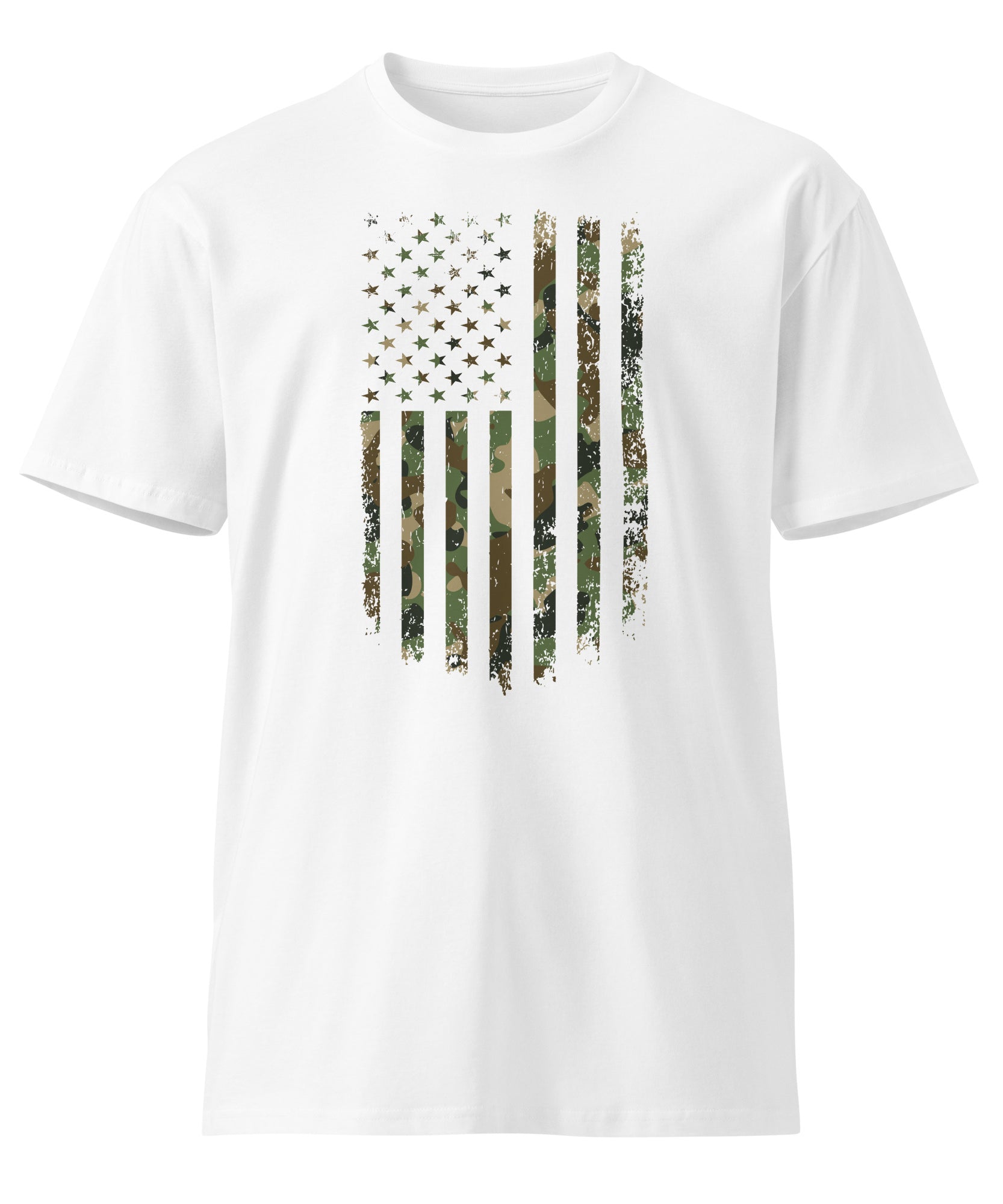 Military Style USA Flag Premium Cotton T-Shirt | Gallory Hive