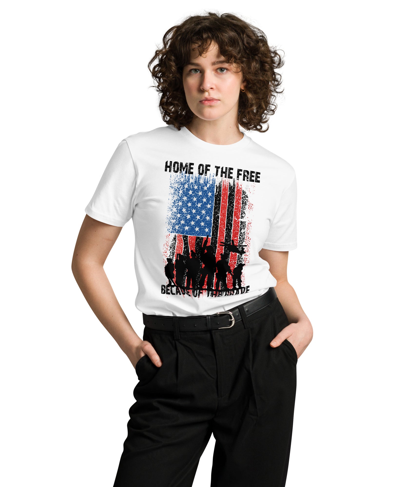 American Freedom Soldier Graphic Premium T-Shirt | Gallory Hive